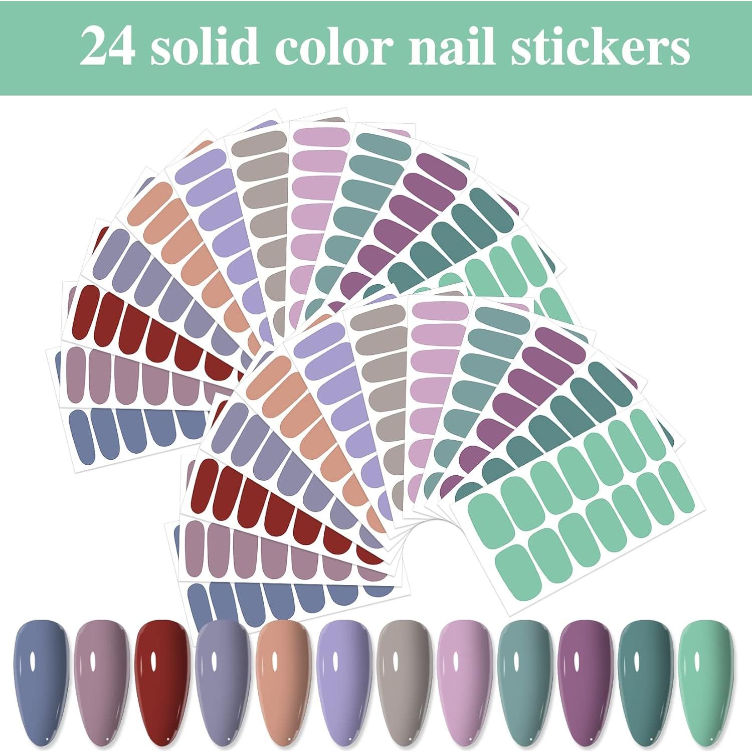336 Pcs Stickers de Uñas Autoadhesivos YECIRALA - 24 Hojas