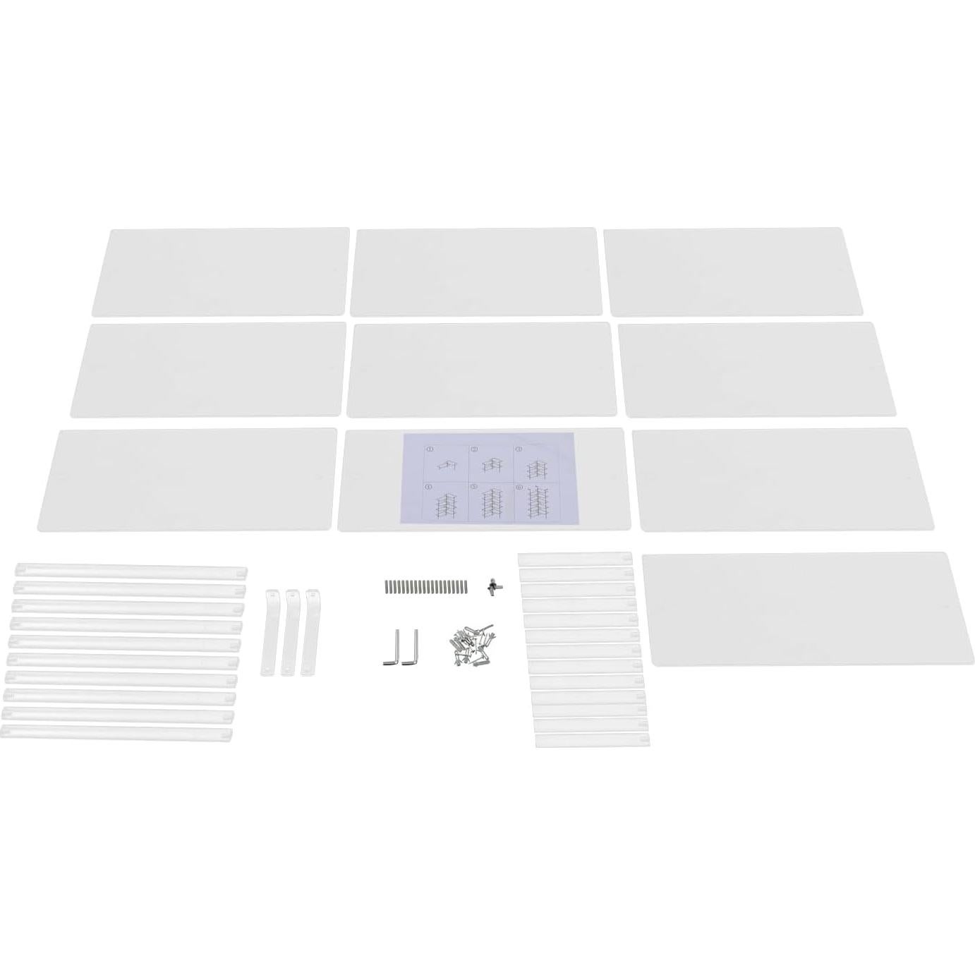Estantería Acrílica lxrnqcey 5 Niveles 10 Estantes 56x56x187 cm