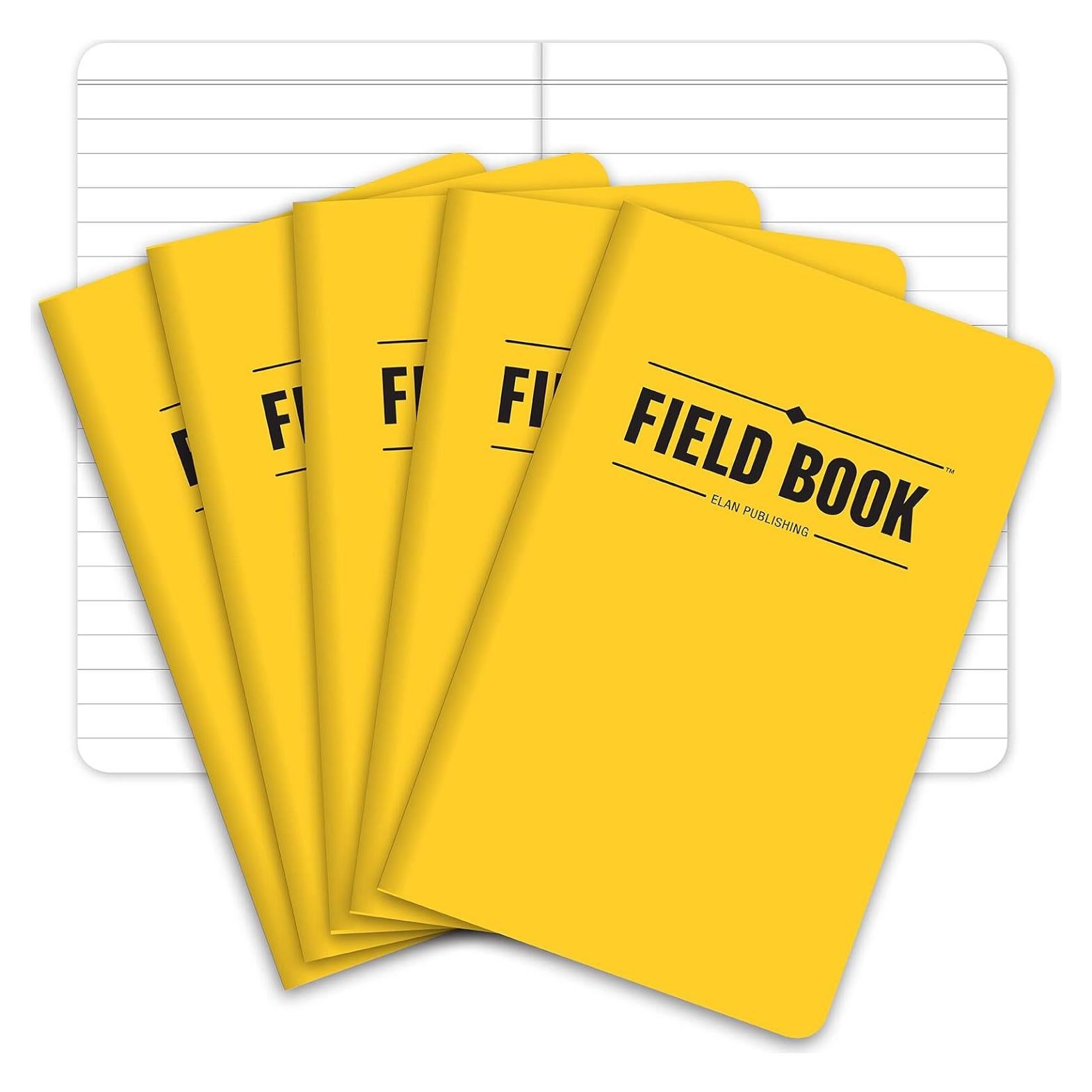 Cuaderno de Campo Elan Publishing Amarillo Rayado Paquete 5