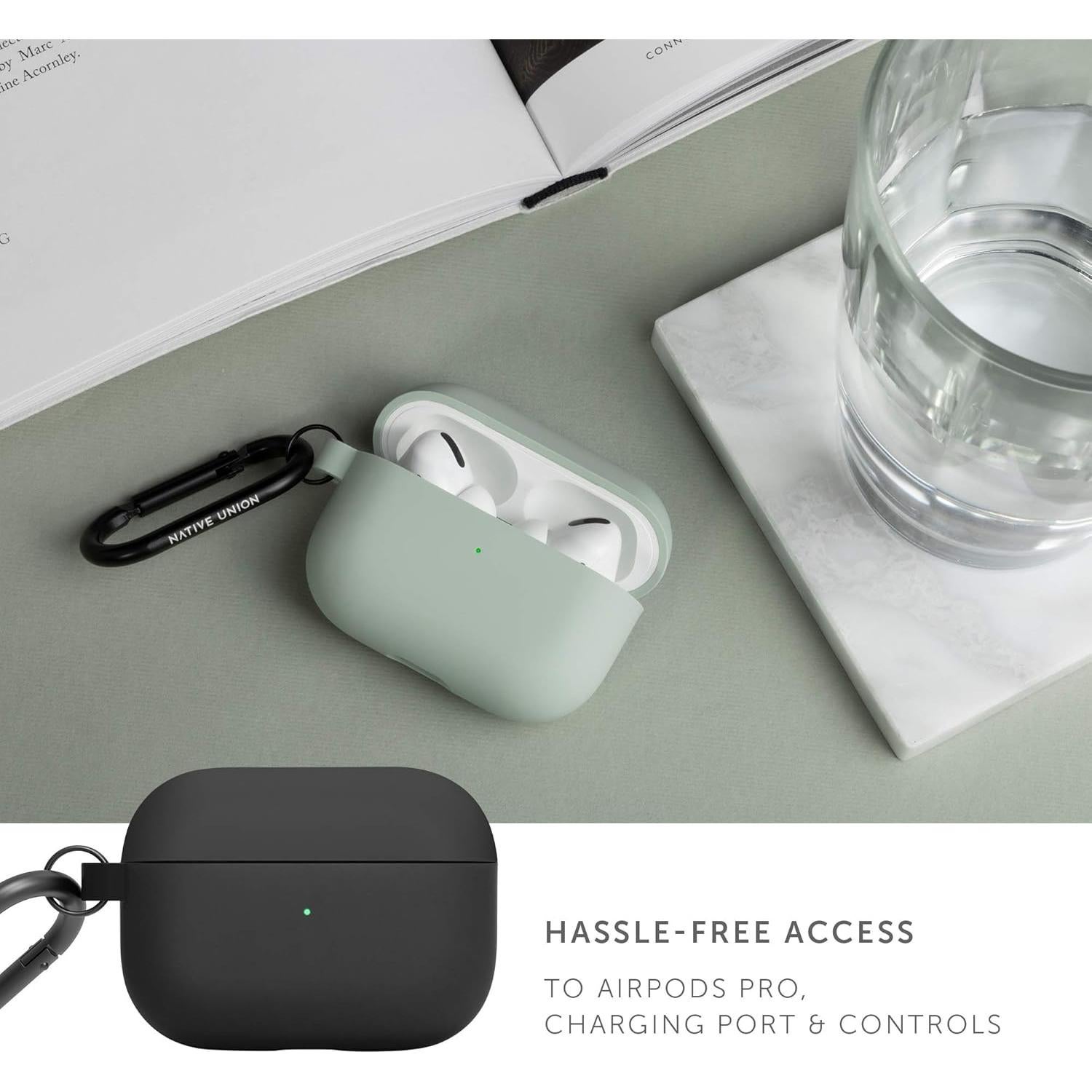 Funda Native Union Roam para AirPods Pro - Silicona Mate Negra