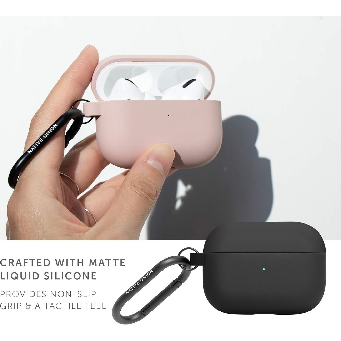 Funda Native Union Roam para AirPods Pro - Silicona Mate Negra
