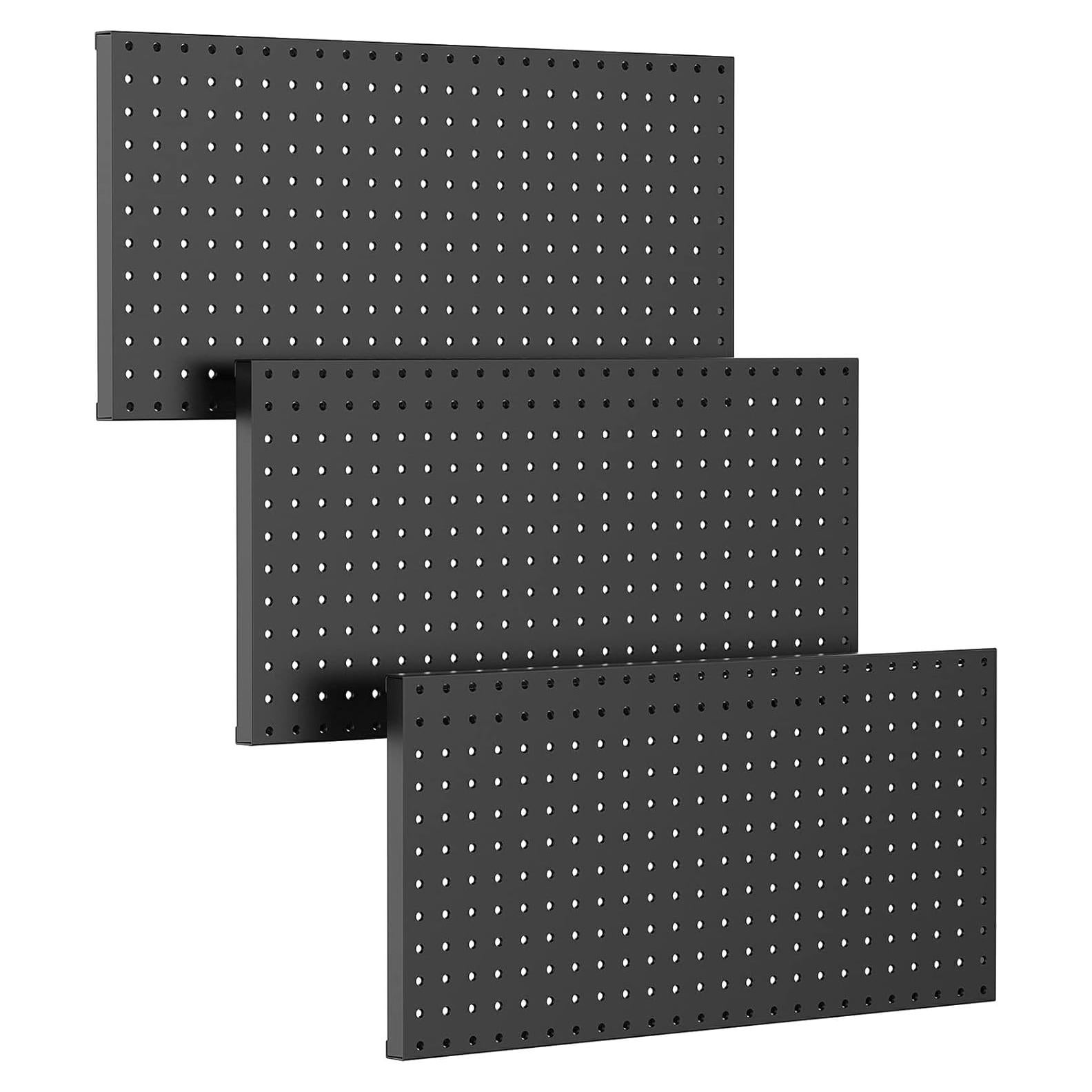 Paneles de Metal TORACK para Tablero Perforado - 3 Pcs Negro