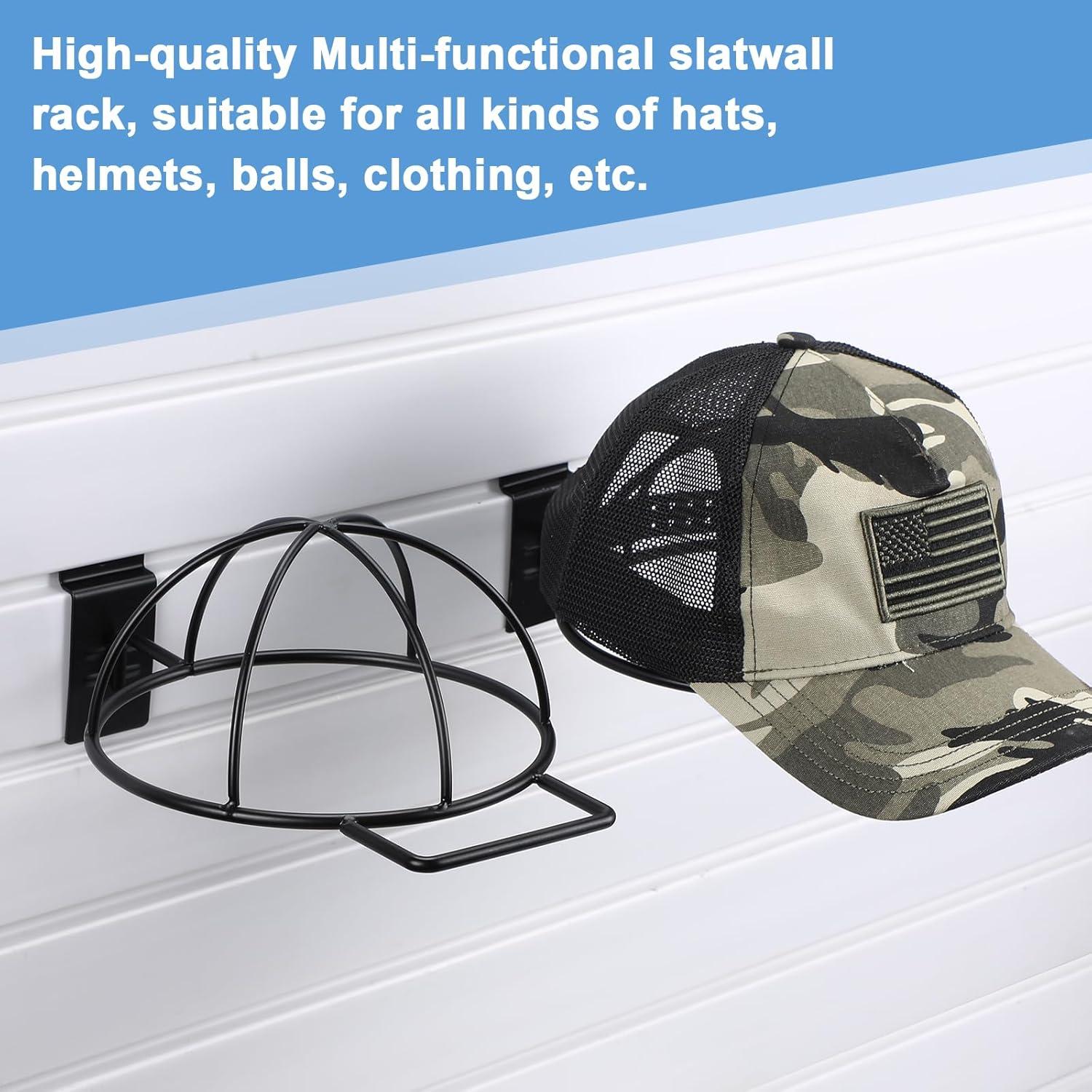 Soporte de Exhibición de Sombreros Barydat 6 Pcs Metal Negro