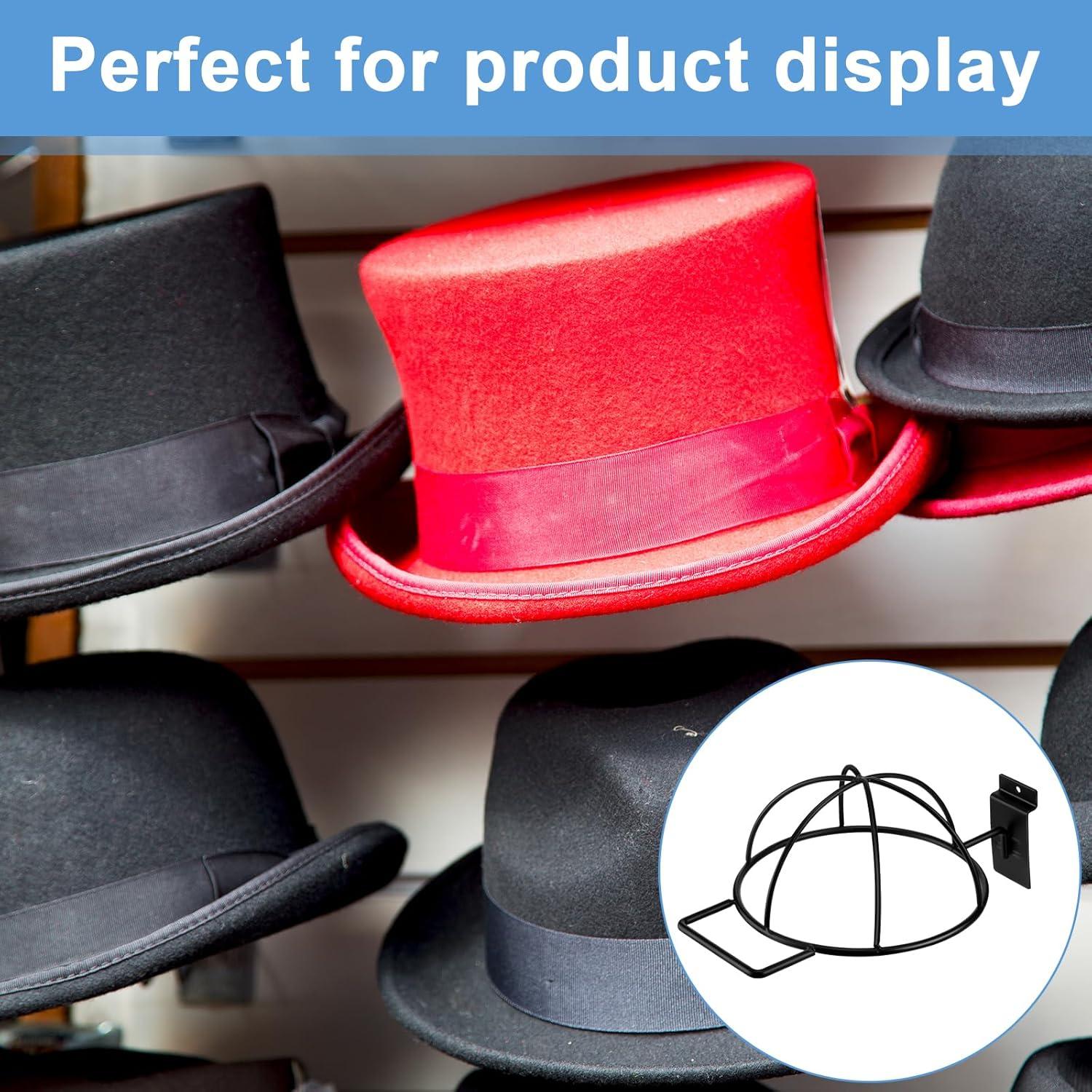 Soporte de Exhibición de Sombreros Barydat 6 Pcs Metal Negro