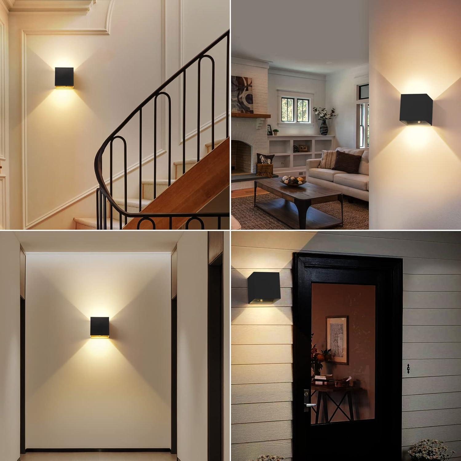 Luz de Pared con Sensor de Movimiento SURPALIG 6000mAh LED Negro