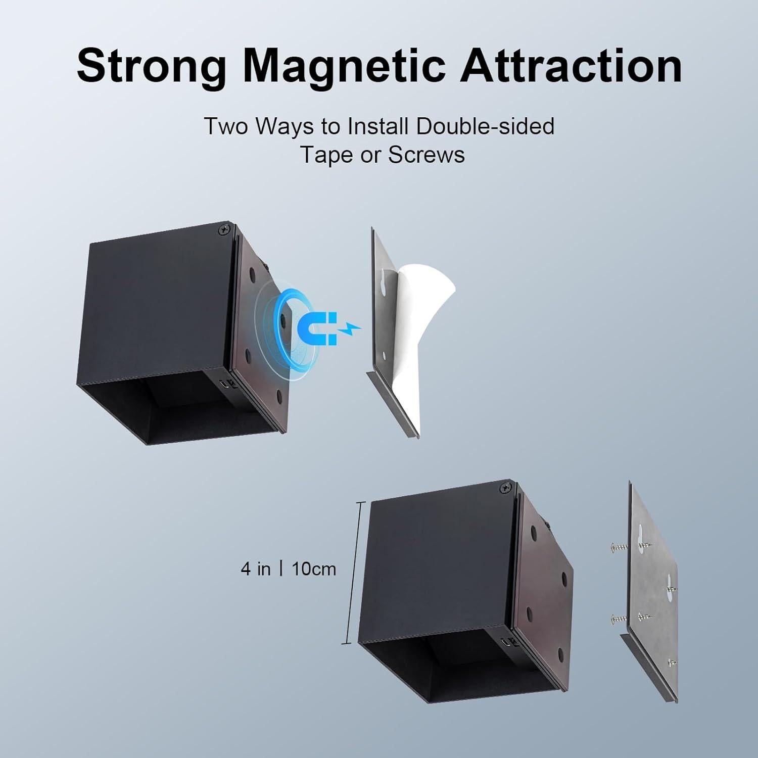 Luz de Pared con Sensor de Movimiento SURPALIG 6000mAh LED Negro