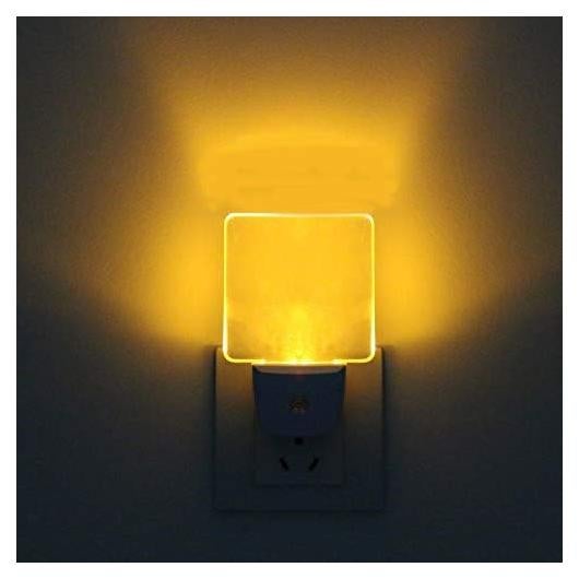 Luz Nocturna LED KINUR Ámbar Suave con Sensor Crepúsculo 2 Pzs