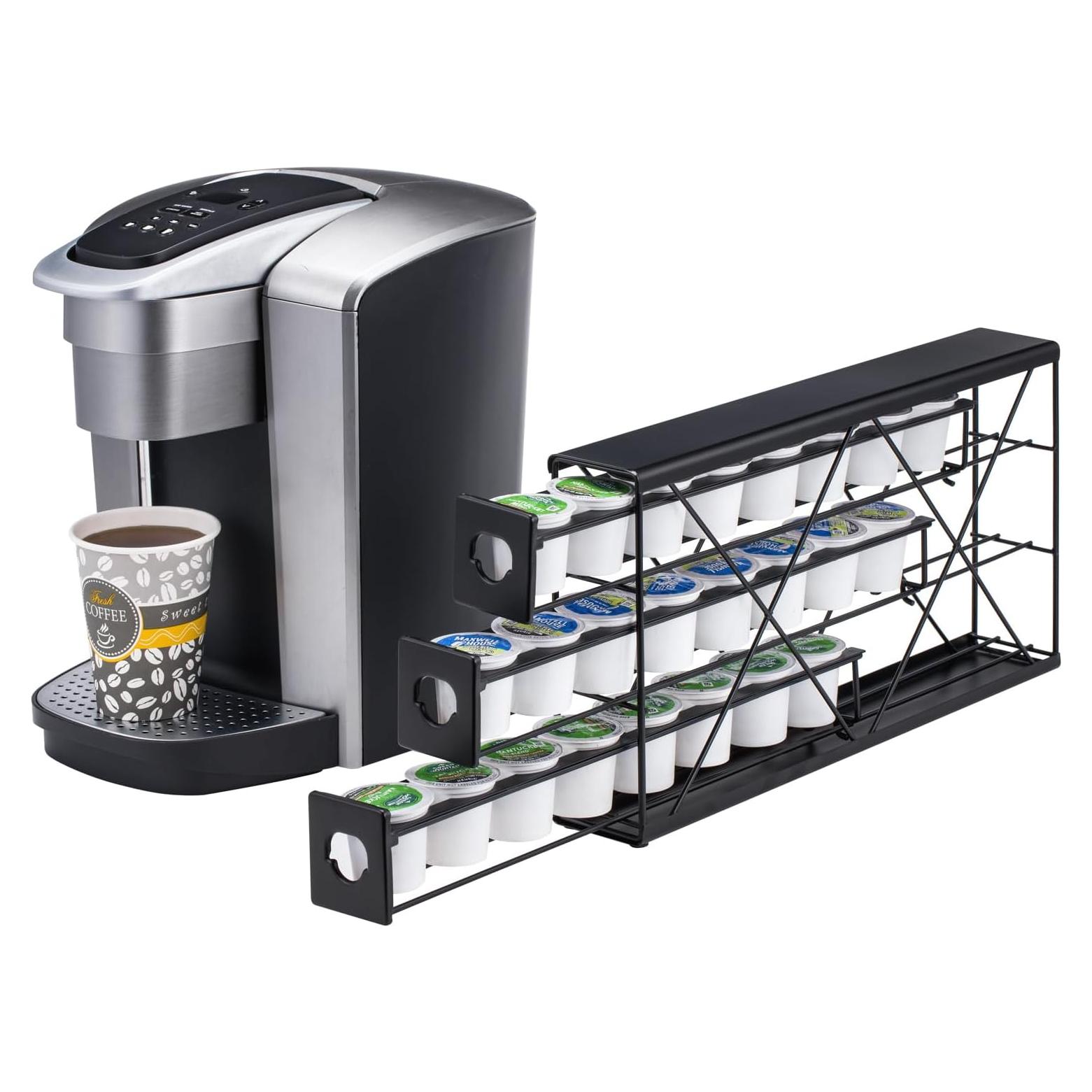 Soporte para tazas K Rice rat 3 niveles metal negro 24 cápsulas