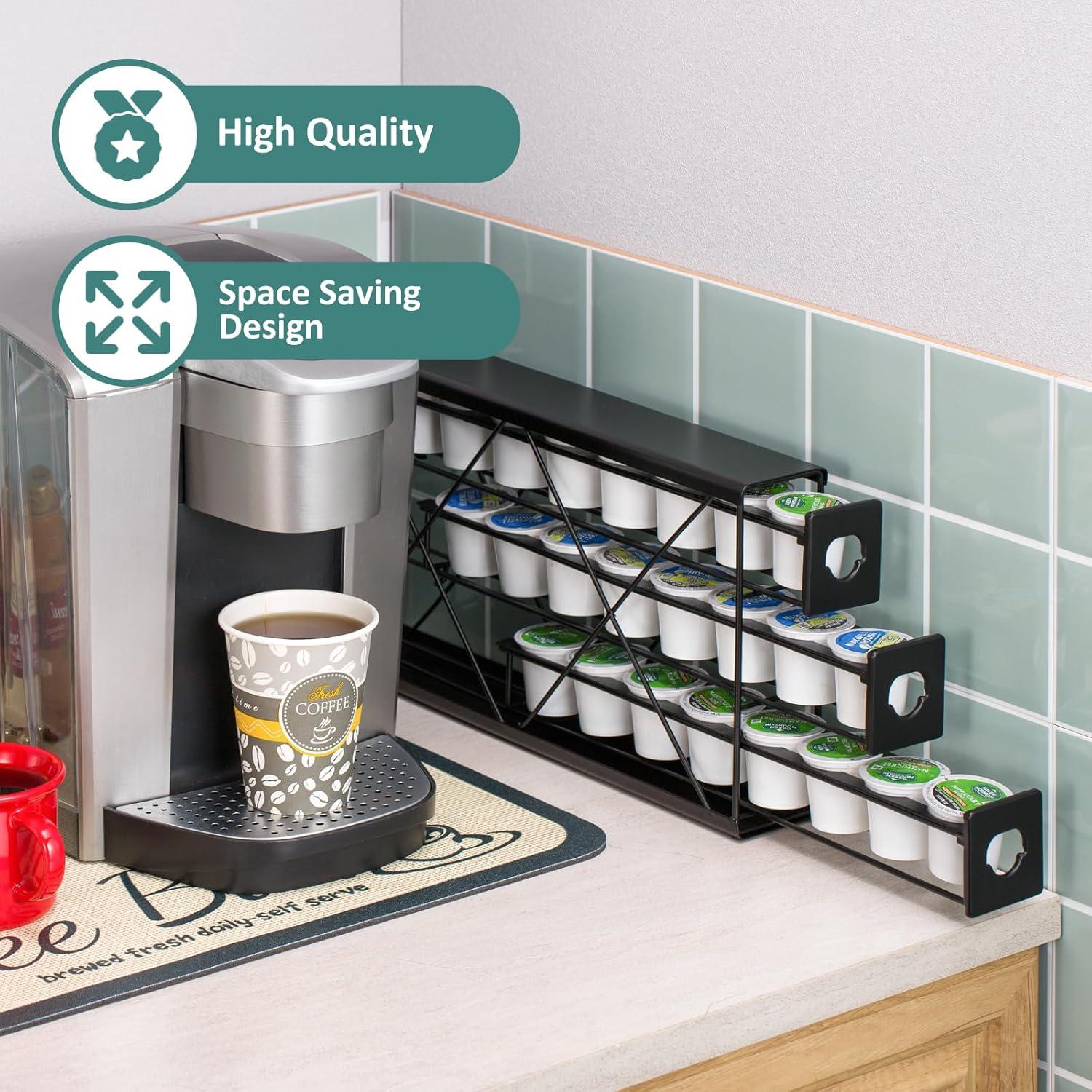 Soporte para tazas K Rice rat 3 niveles metal negro 24 cápsulas