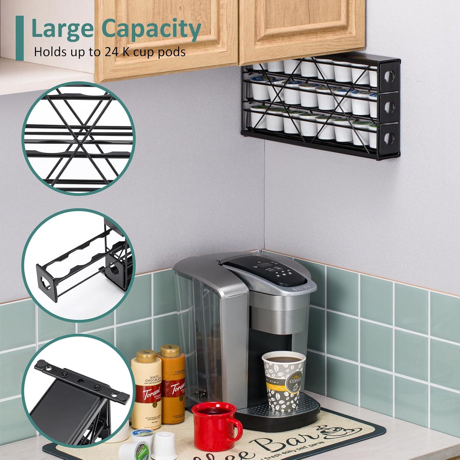 Soporte para tazas K Rice rat 3 niveles metal negro 24 cápsulas