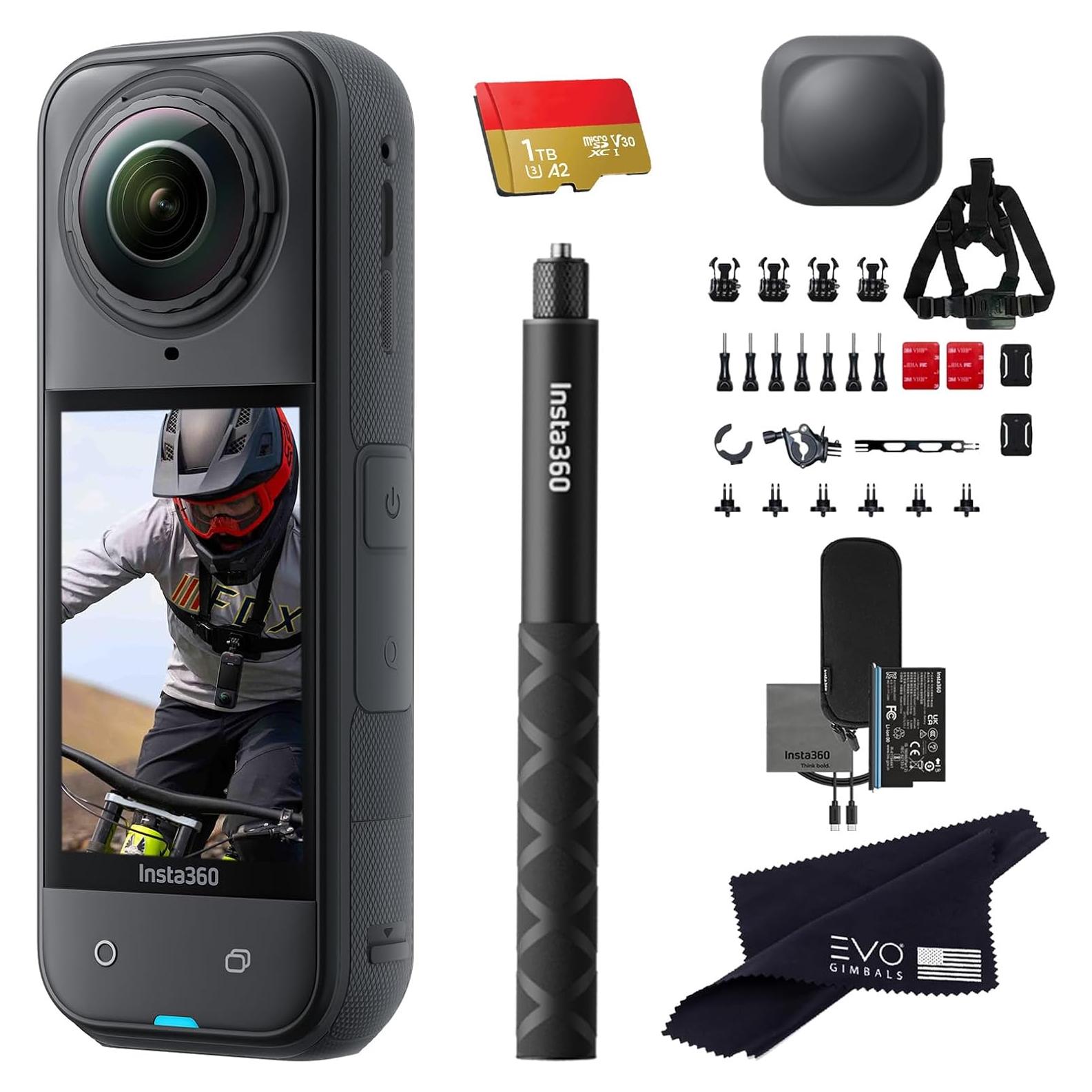 Cámara de Acción 360 Insta360 X5 8K 72MP con Accesorios