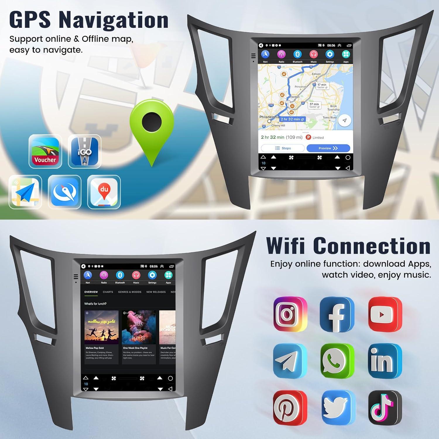 Estéreo de Coche Android SIXWIN 2G+64G para Subaru 2010-2014