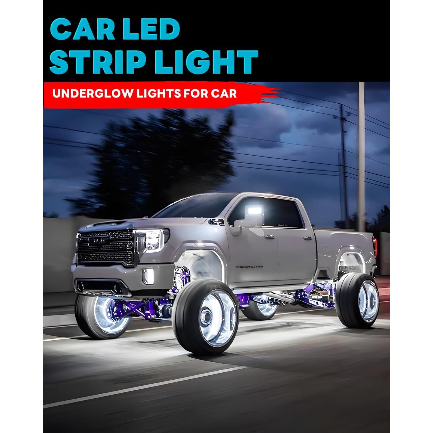 Tira de Luz LED 12V Miisiya 60 cm Impermeable Paquete de 4