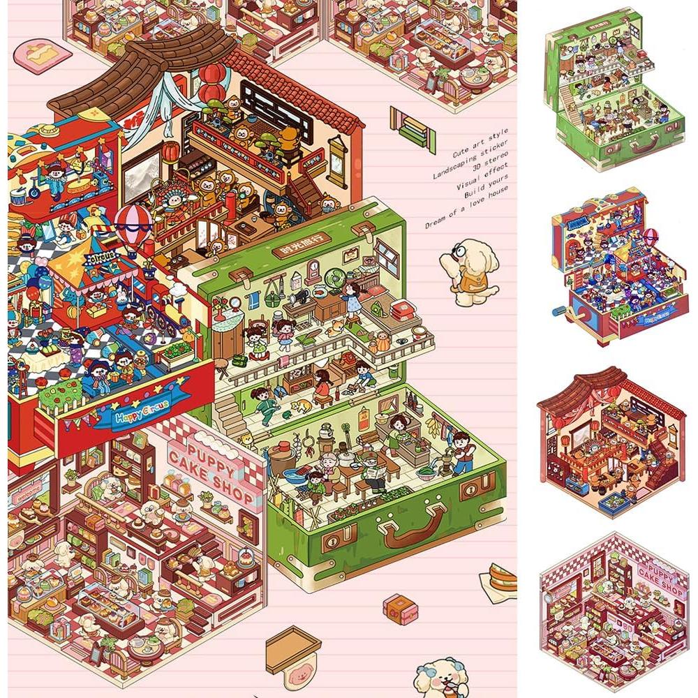 8 Stickers 3D Creativos Limvoo para Aliviar Estrés