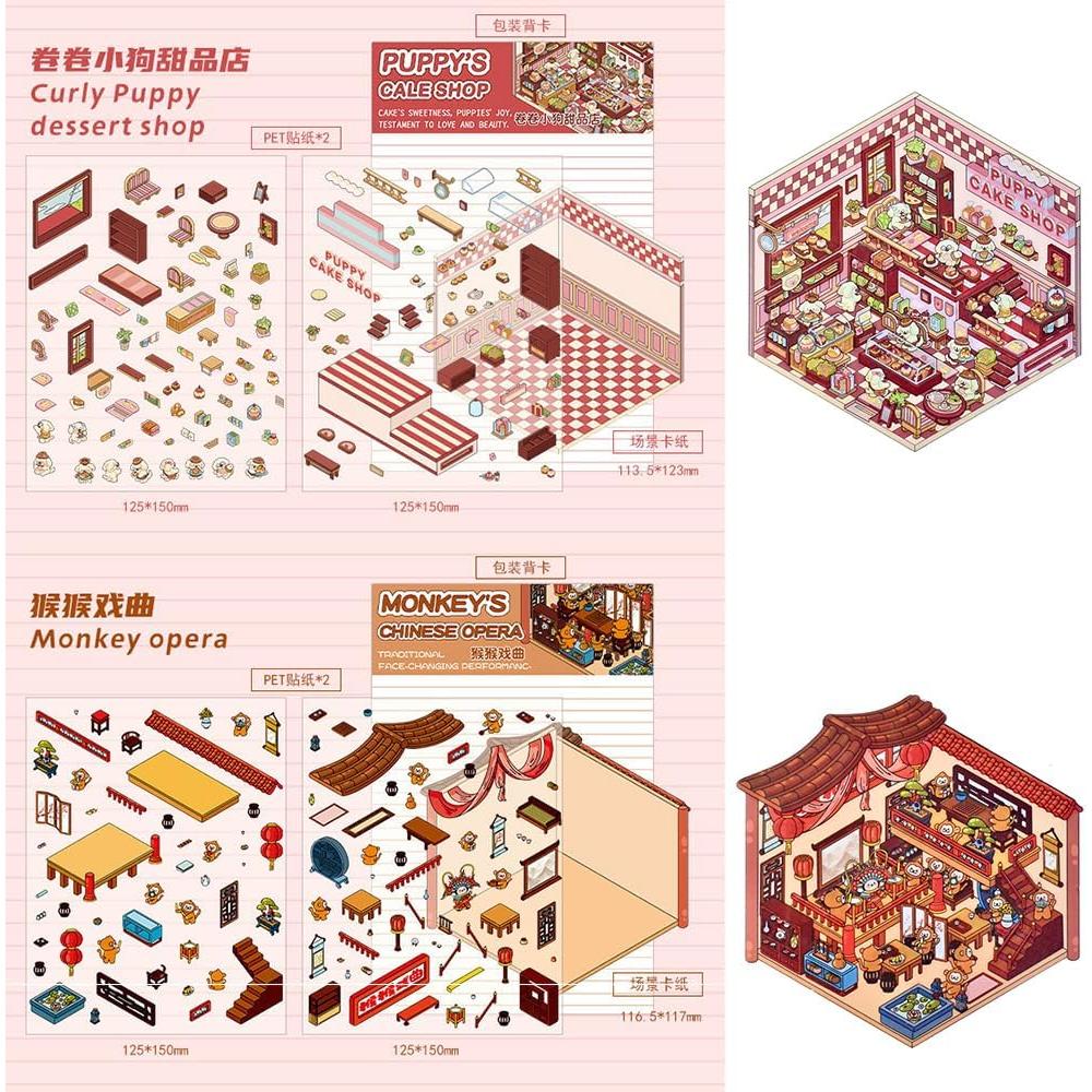 8 Stickers 3D Creativos Limvoo para Aliviar Estrés