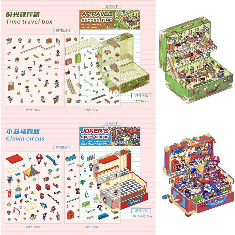 8 Stickers 3D Creativos Limvoo para Aliviar Estrés