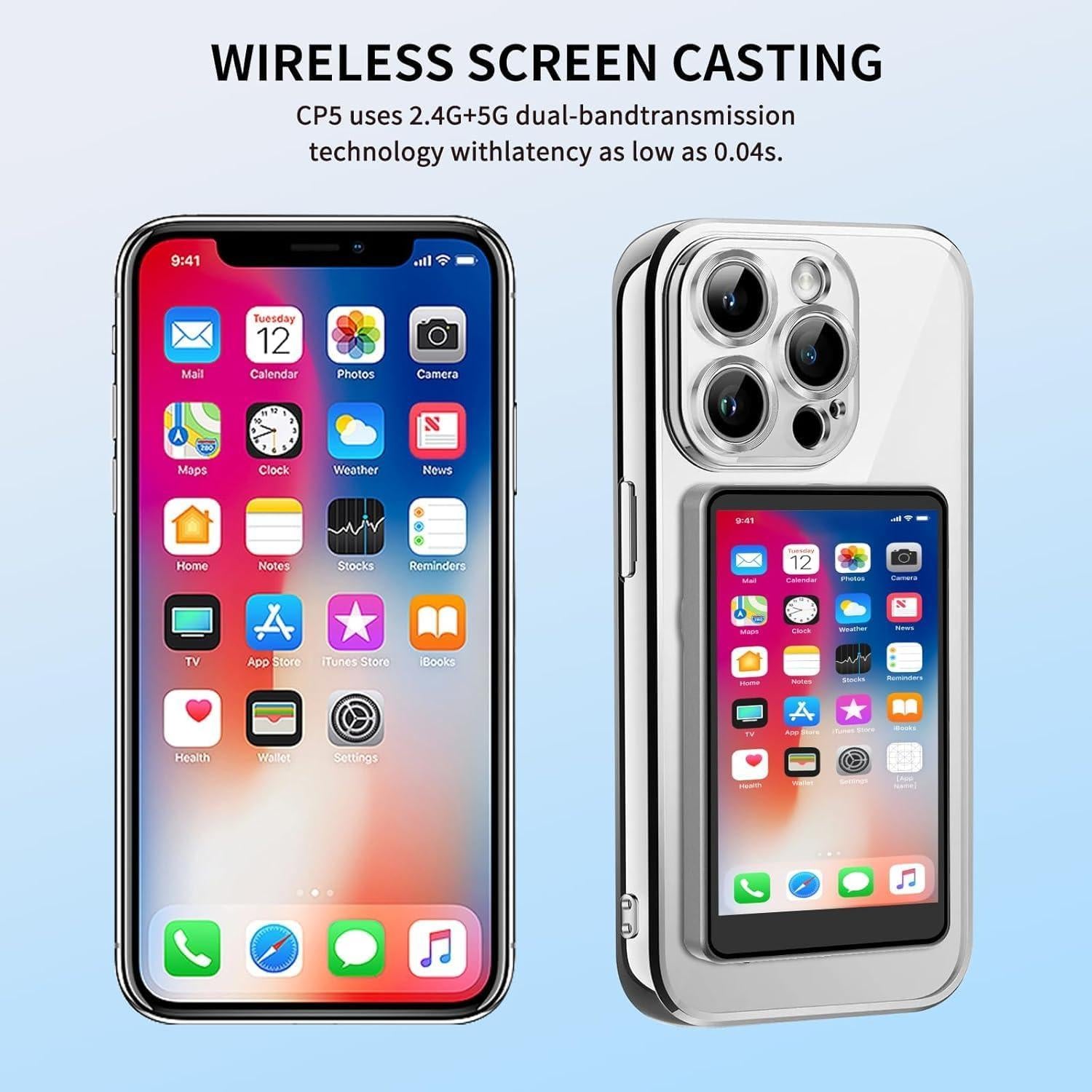 Monitor de Vlog HIGSEEU 1080P Inalámbrico para Selfie Gris