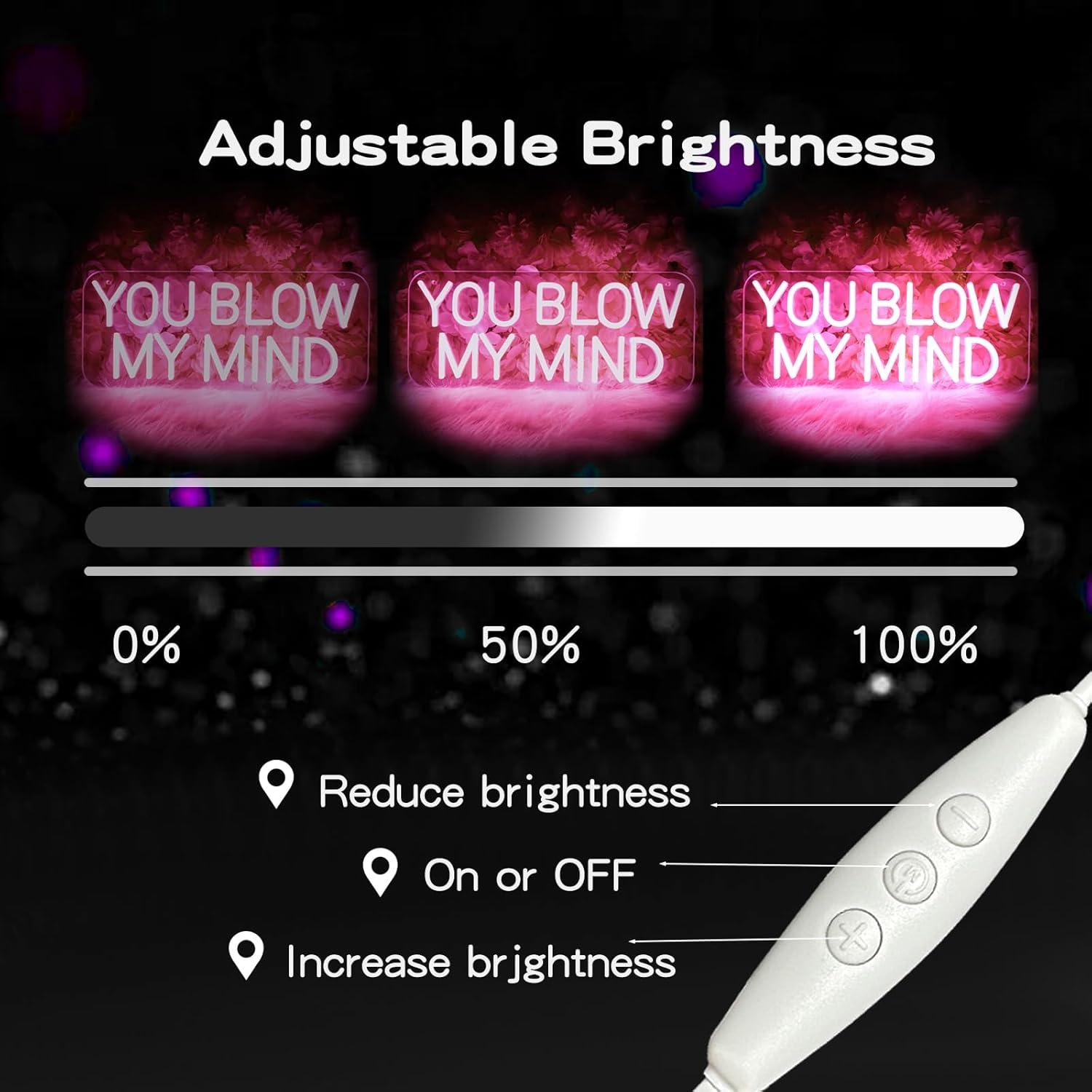 Letrero de Neón LED You Blow My Mind 40.6x17 cm Spa Belleza