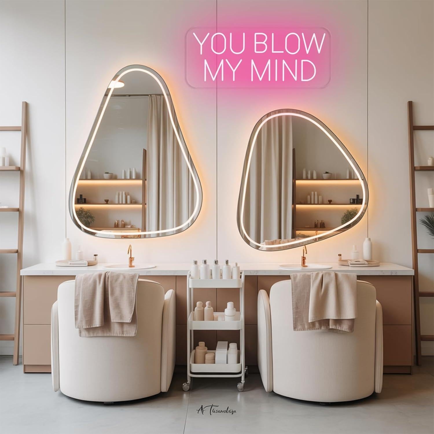 Letrero de Neón LED You Blow My Mind 40.6x17 cm Spa Belleza