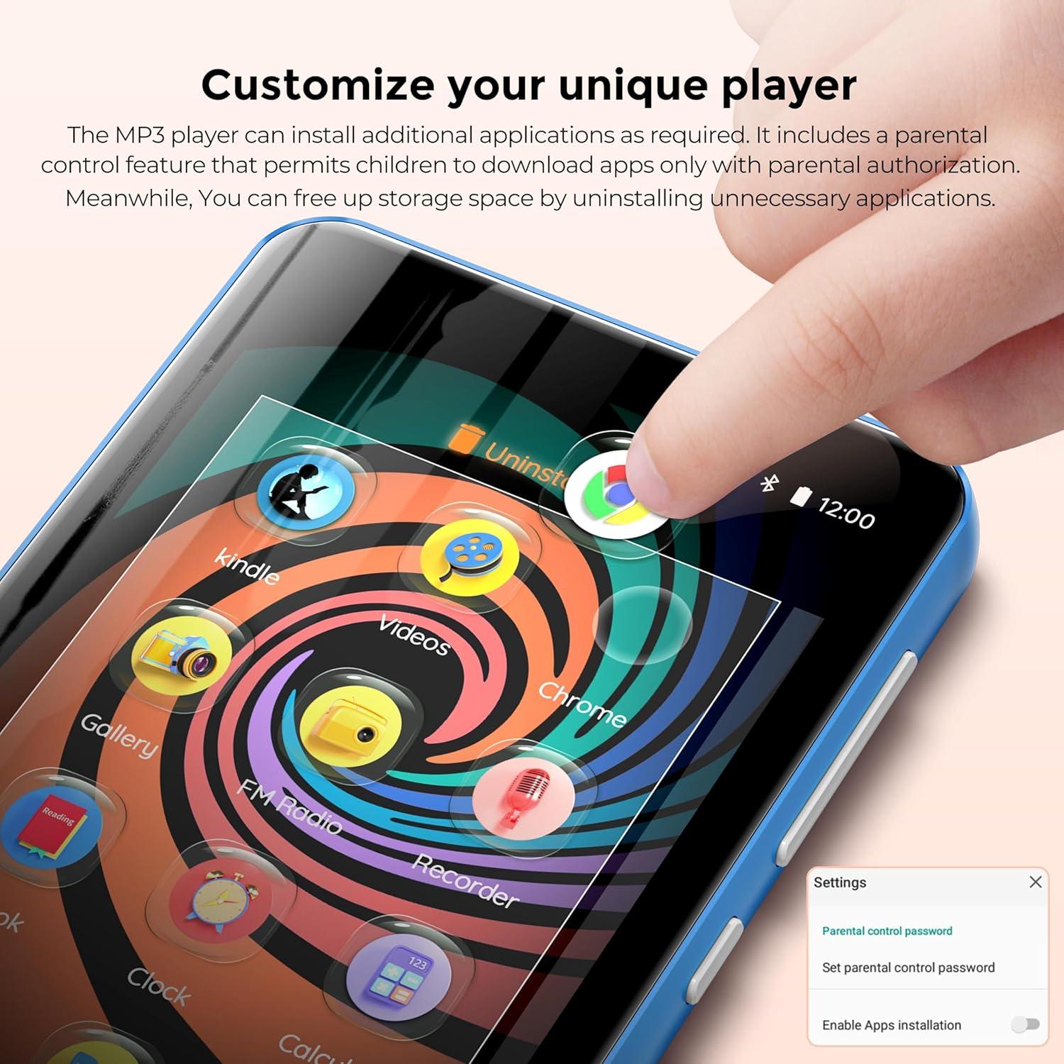 Reproductor MP3 Innioasis 160GB Bluetooth WiFi Pantalla 4"