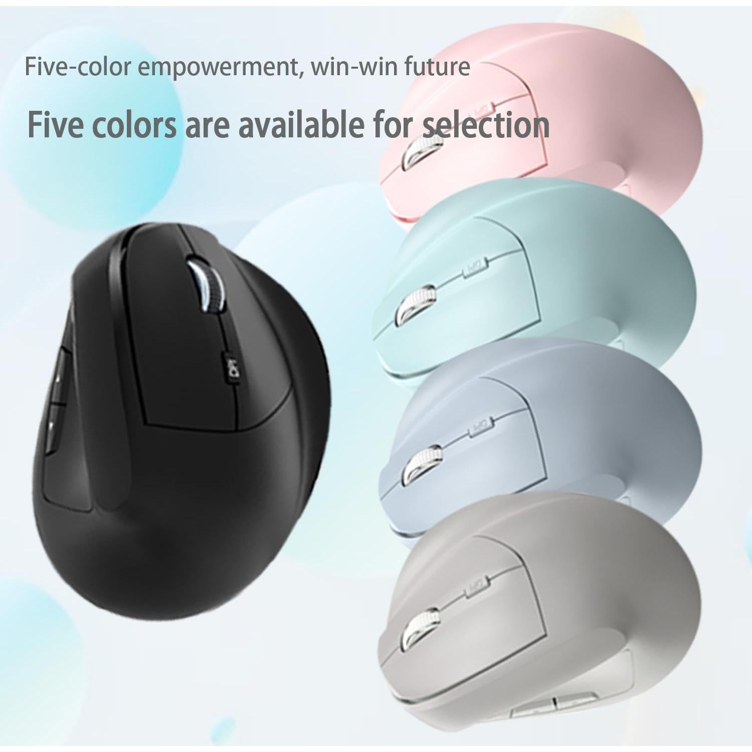 Ratón Vertical Ergonómico Inalámbrico MODID ZLSB-B 3200DPI Verde Aqua