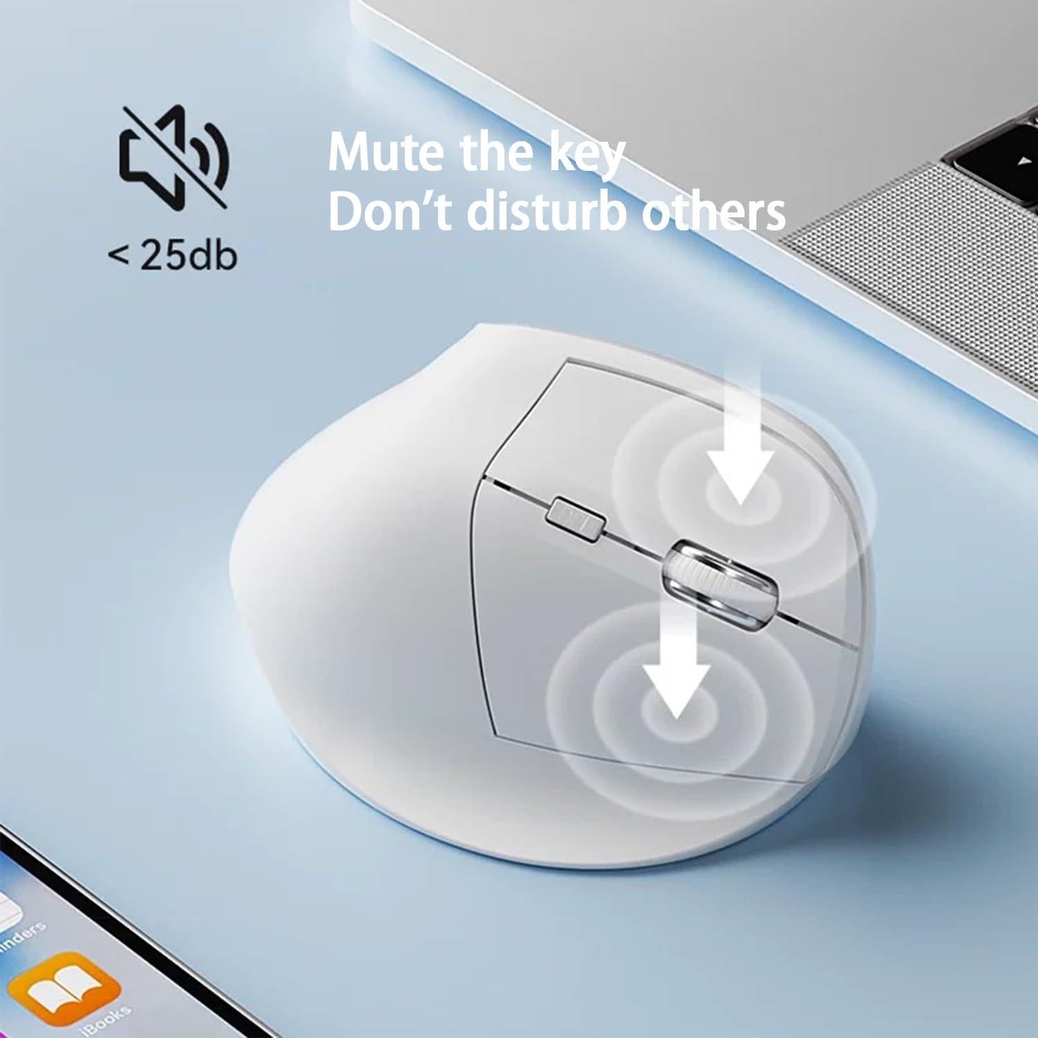 Ratón Vertical Ergonómico Inalámbrico MODID ZLSB-B 3200DPI Verde Aqua