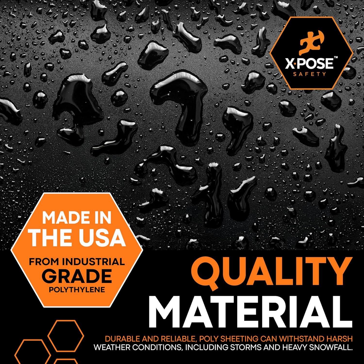 Cubierta Plástica Negra Xpose Safety 3.05 m x 30.48 m 0.086 mm