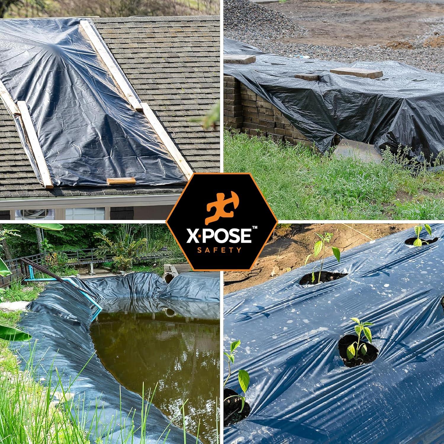 Cubierta Plástica Negra Xpose Safety 3.05 m x 30.48 m 0.086 mm