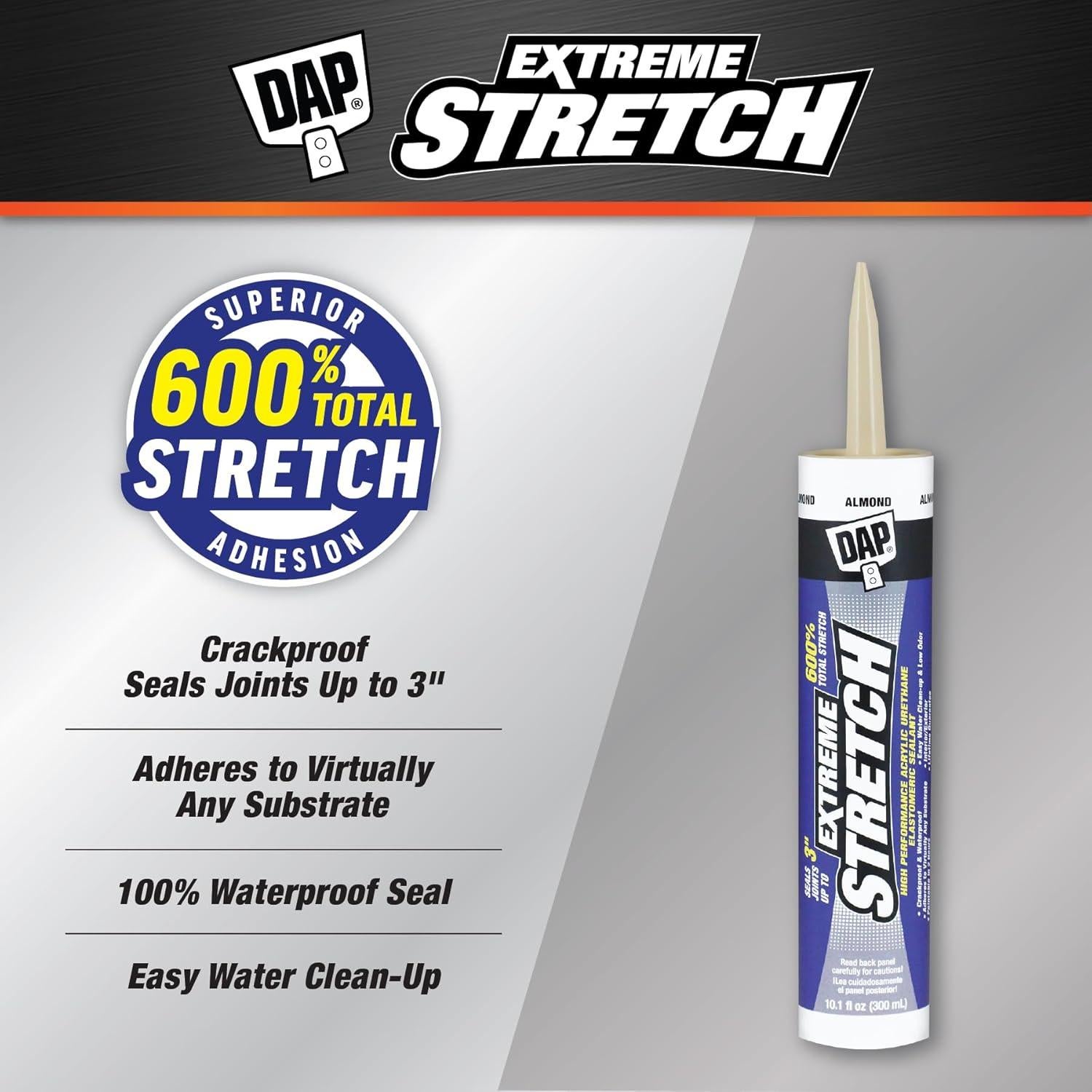 Sellador Elastomérico DAP Extreme Stretch 10.1 Oz Almendra