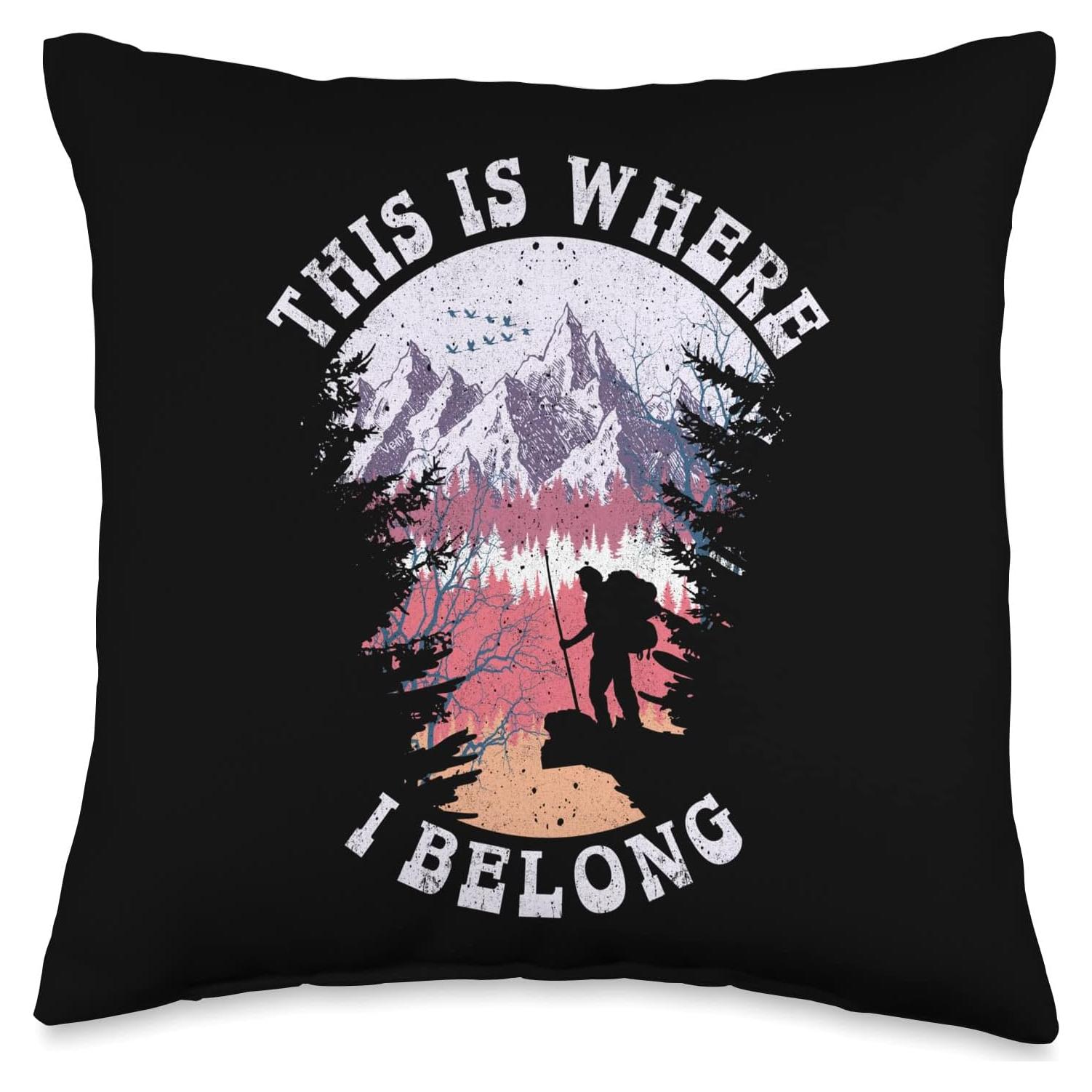 Cojín Retro Senderismo 40x40 cm Poliester Multicolor