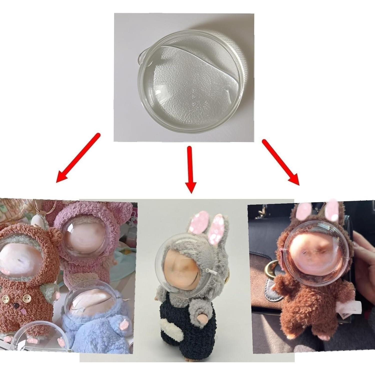 Funda Protectora Transparente Tomcrazy para Muñecas 17cm y 15cm