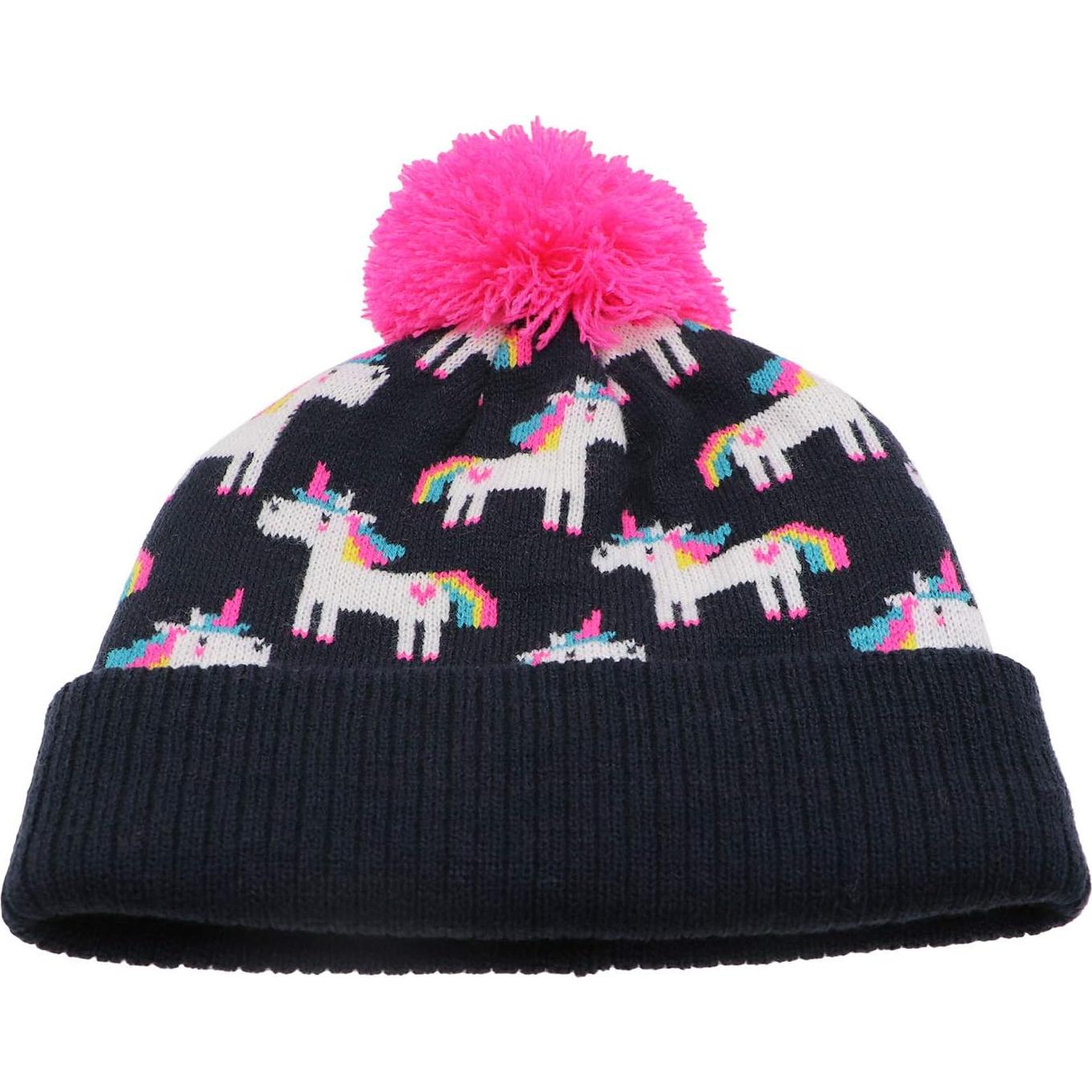 Conjunto Gorro y Guantes de Invierno Unicornio Niñas 2-8 Años