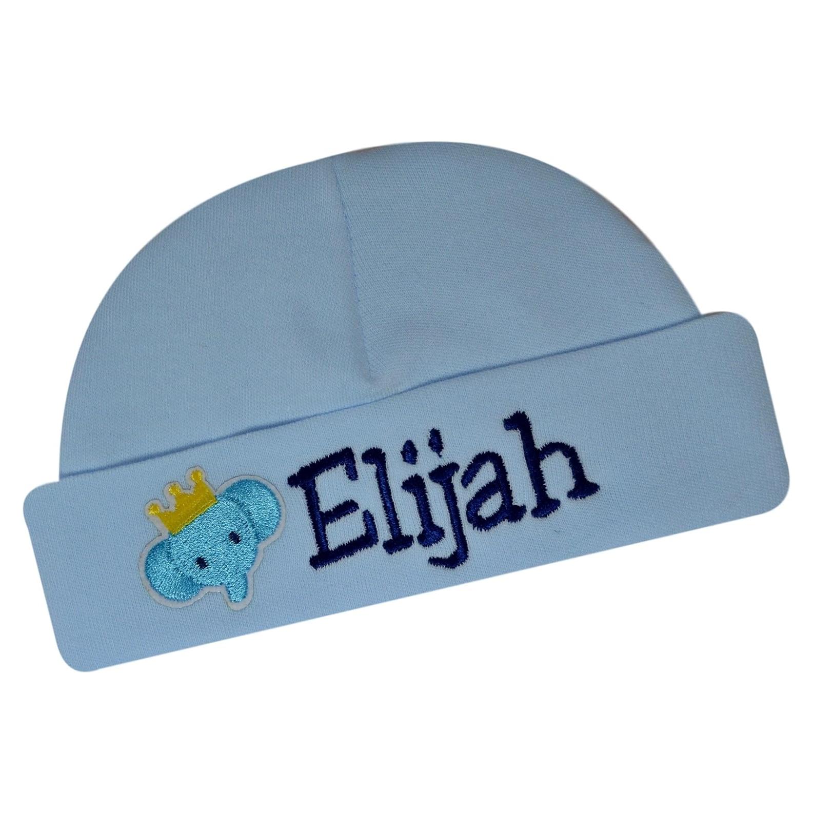 Sombrero Bordado Personalizado para Bebés Funny Girl Azul