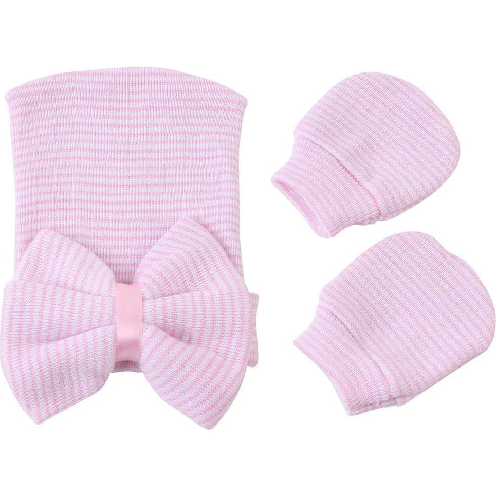 Gorro de Hospital para Recién Nacido Niña - 3 Conjuntos