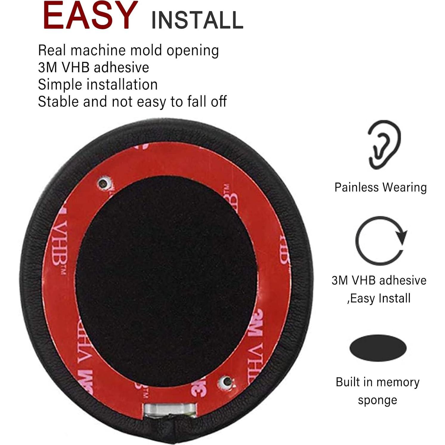 Almohadillas de Reemplazo Beats Solo 2 y 3 - Espuma de Memoria Negra