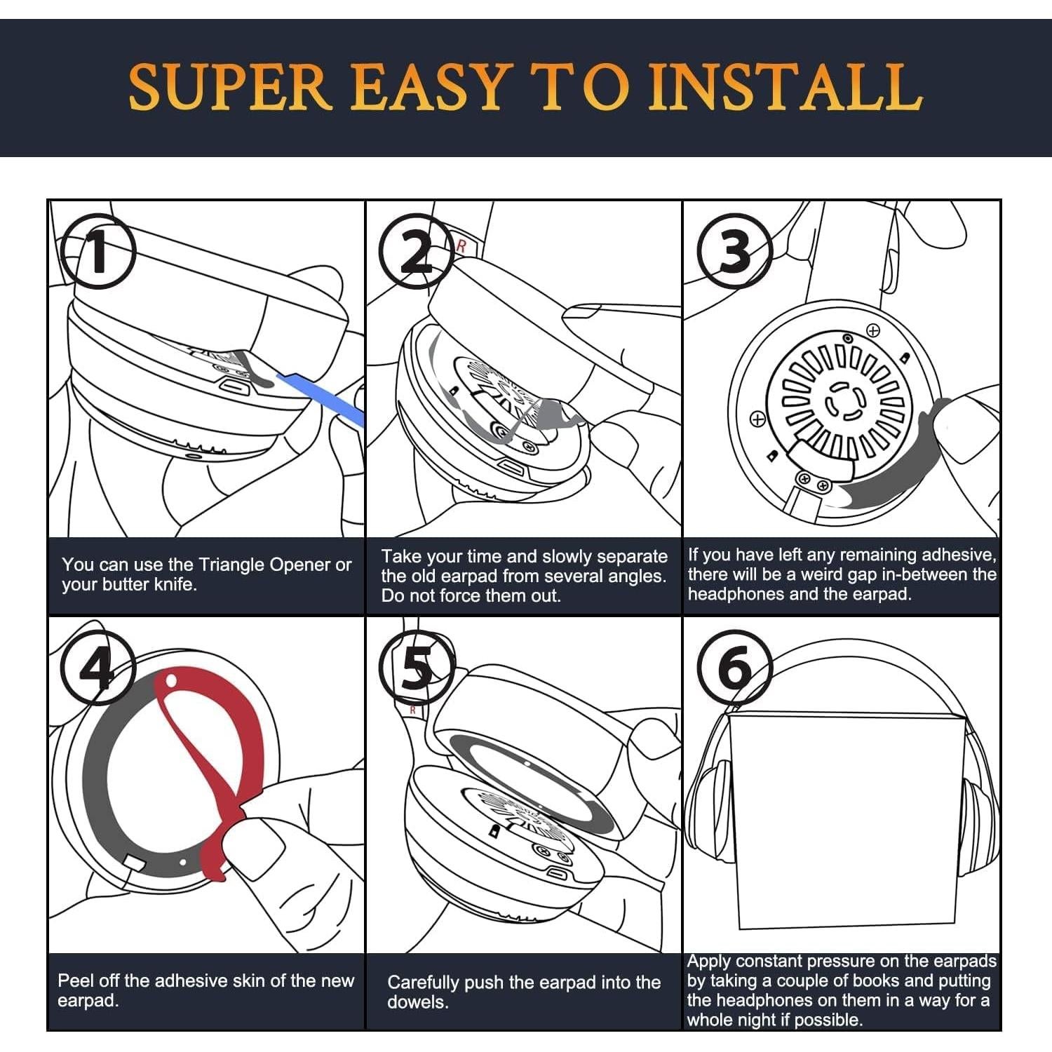 Almohadillas de Reemplazo Beats Solo 2 y 3 - Espuma de Memoria Negra