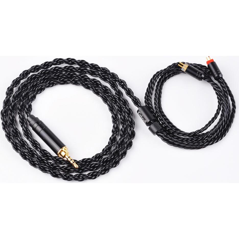 Cable de auriculares Kinboofi 2PIN 2.5mm 6 núcleos plata negro