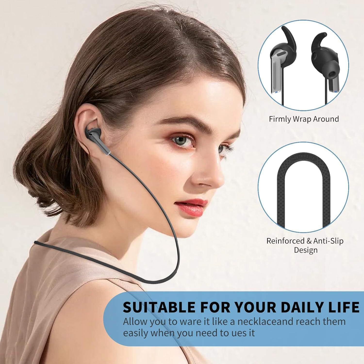 Correa Antipérdida TUDIOW para Galaxy Buds 3 Pro - Silicona Negra