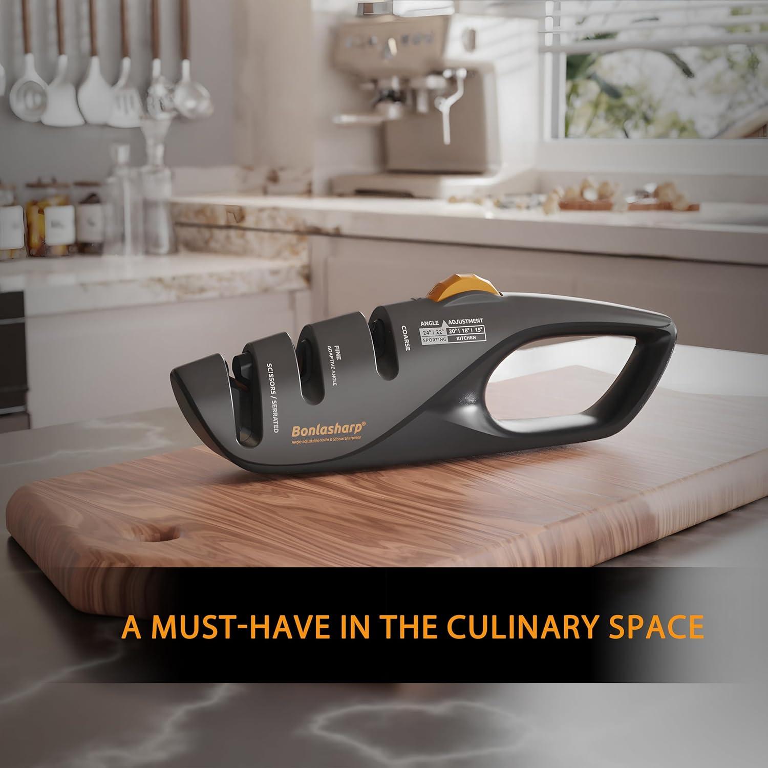 Afilador de cuchillos Bonlasharp 5 ángulos ajustables 15°-24°