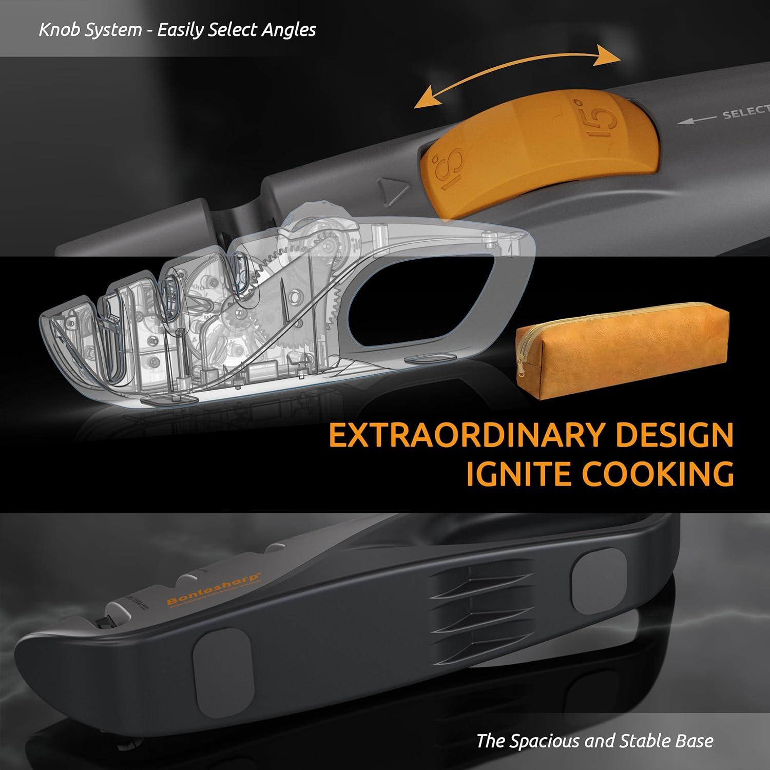 Afilador de cuchillos Bonlasharp 5 ángulos ajustables 15°-24°