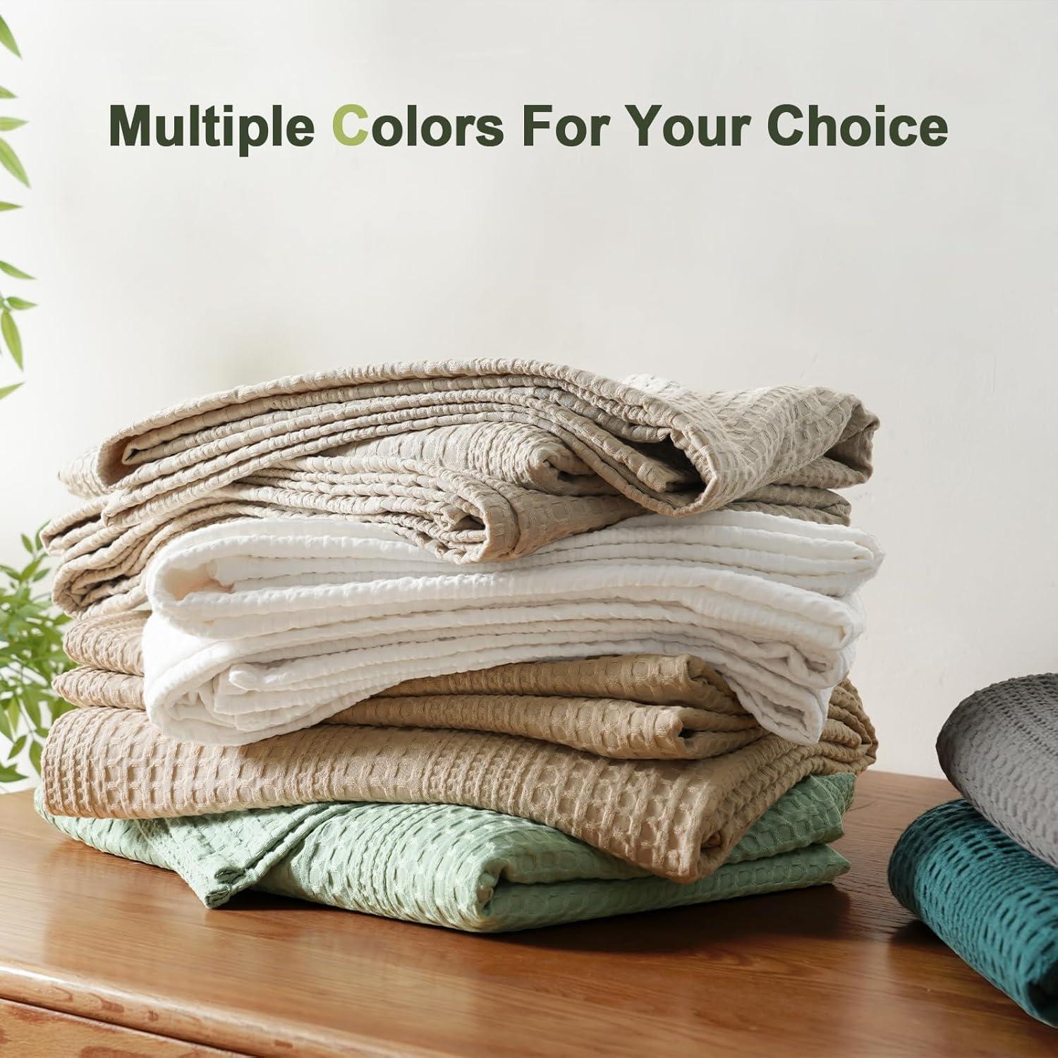 Manta Ligera Waffle PHF Individual 167x229cm Aqua Gris