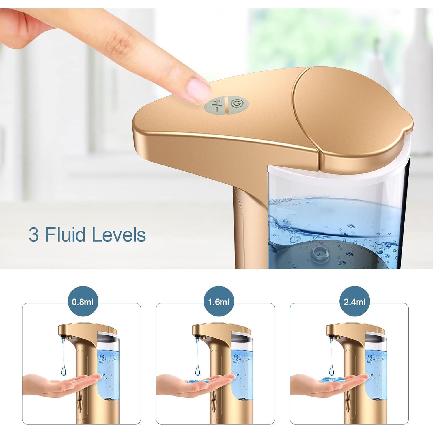 Dispensador Automático de Jabón Líquido Ankilo 370ml Dorado