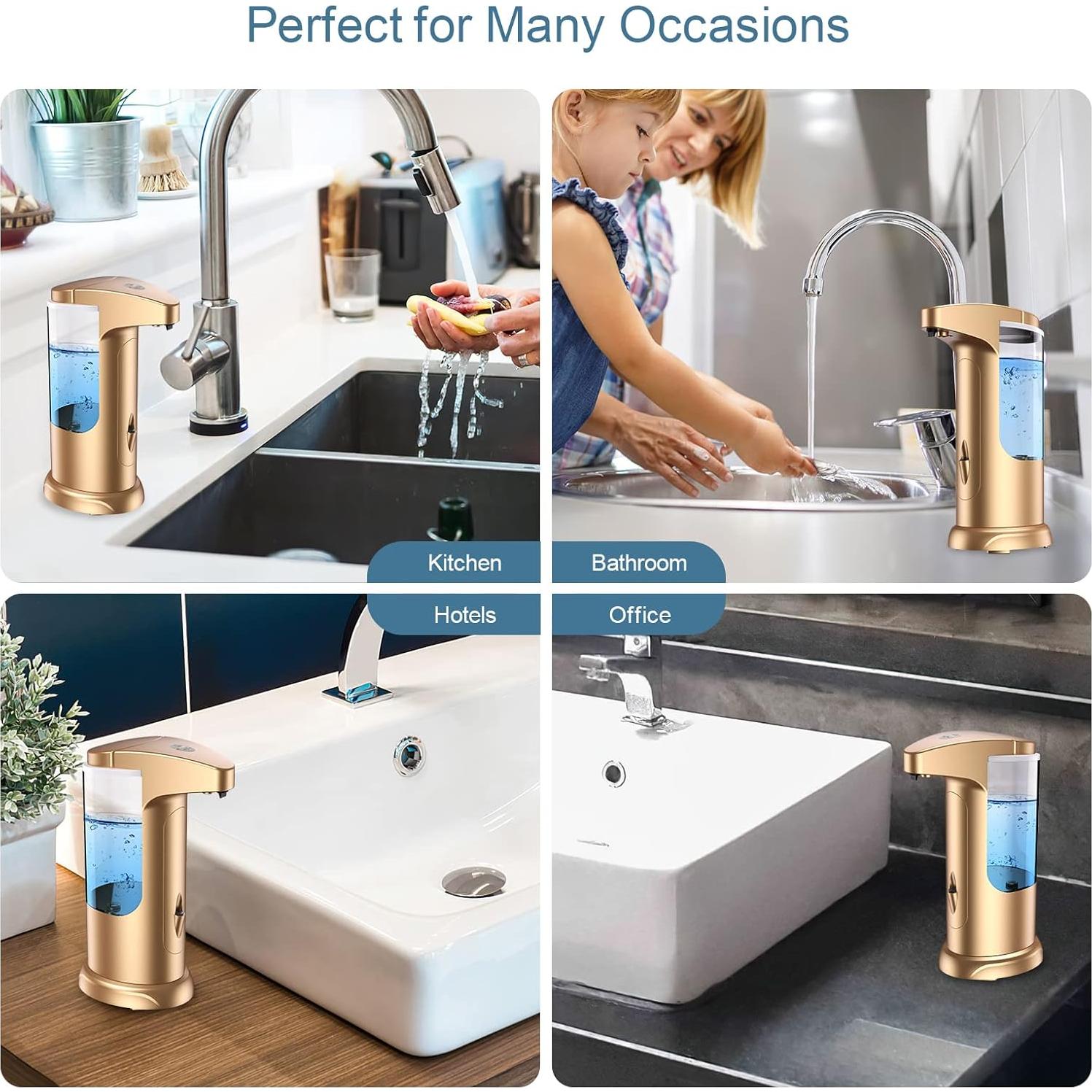 Dispensador Automático de Jabón Líquido Ankilo 370ml Dorado