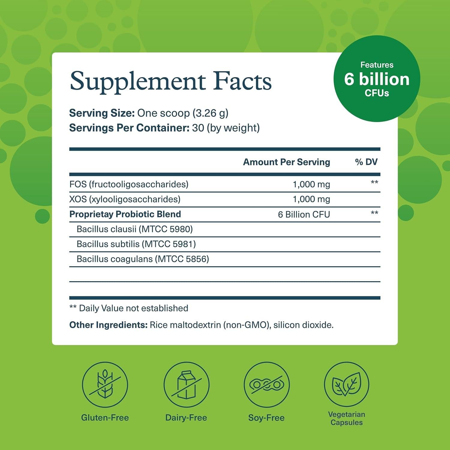 Youtheory Polvo Probiotico de Esporas 98g - Suplemento Vegano