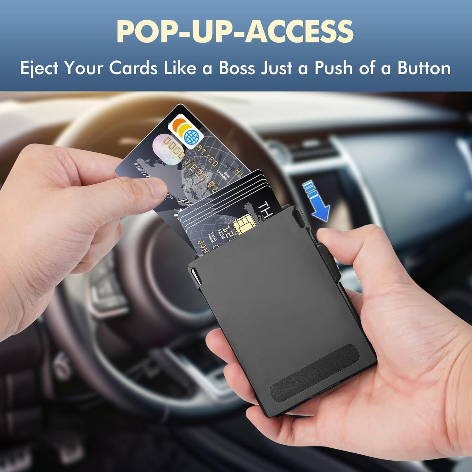 Billetera Minimalista Vandz HC-6 con Bloqueo RFID - Fibra de Carbono