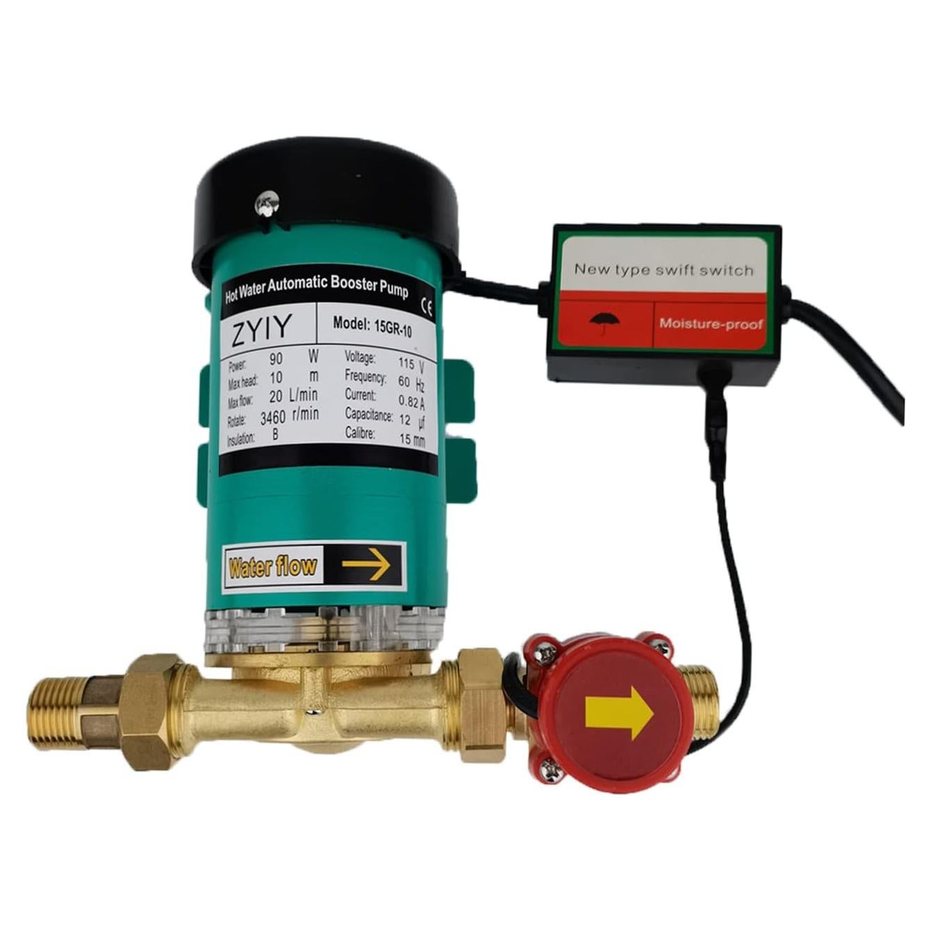 Bomba de refuerzo ZYIY 90W 20L/min 10m para agua