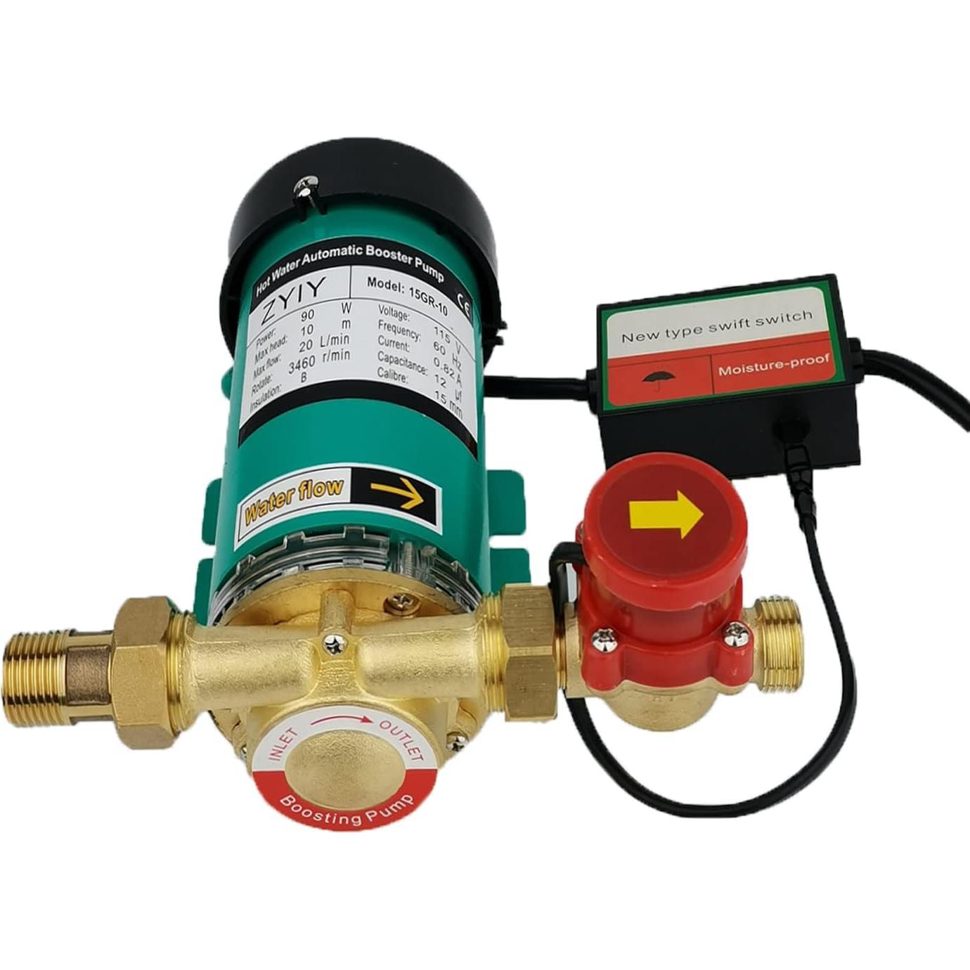 Bomba de refuerzo ZYIY 90W 20L/min 10m para agua