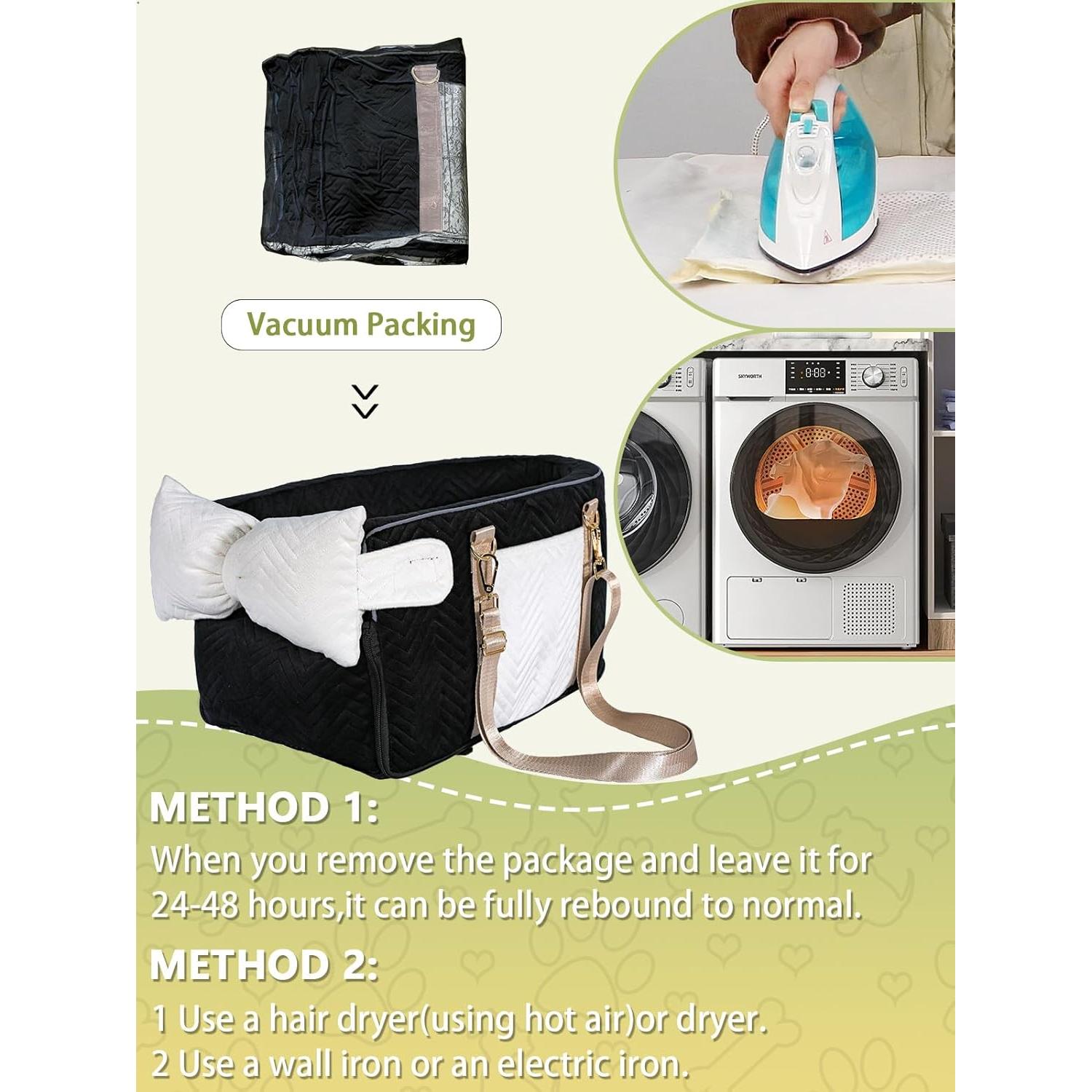 Asiento de Coche para Perros Pequeños Prpeko Negro 45x25.9cm