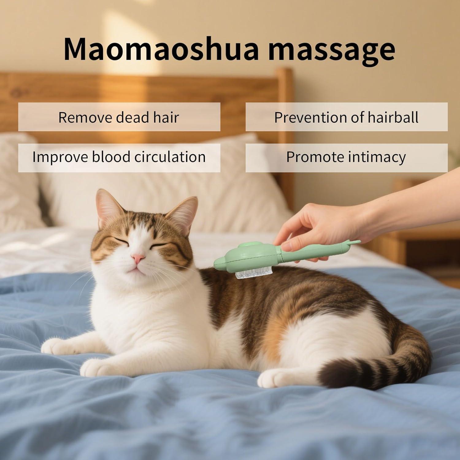 Cepillo Deshedding para Gatos y Perros Zoocozy Verde