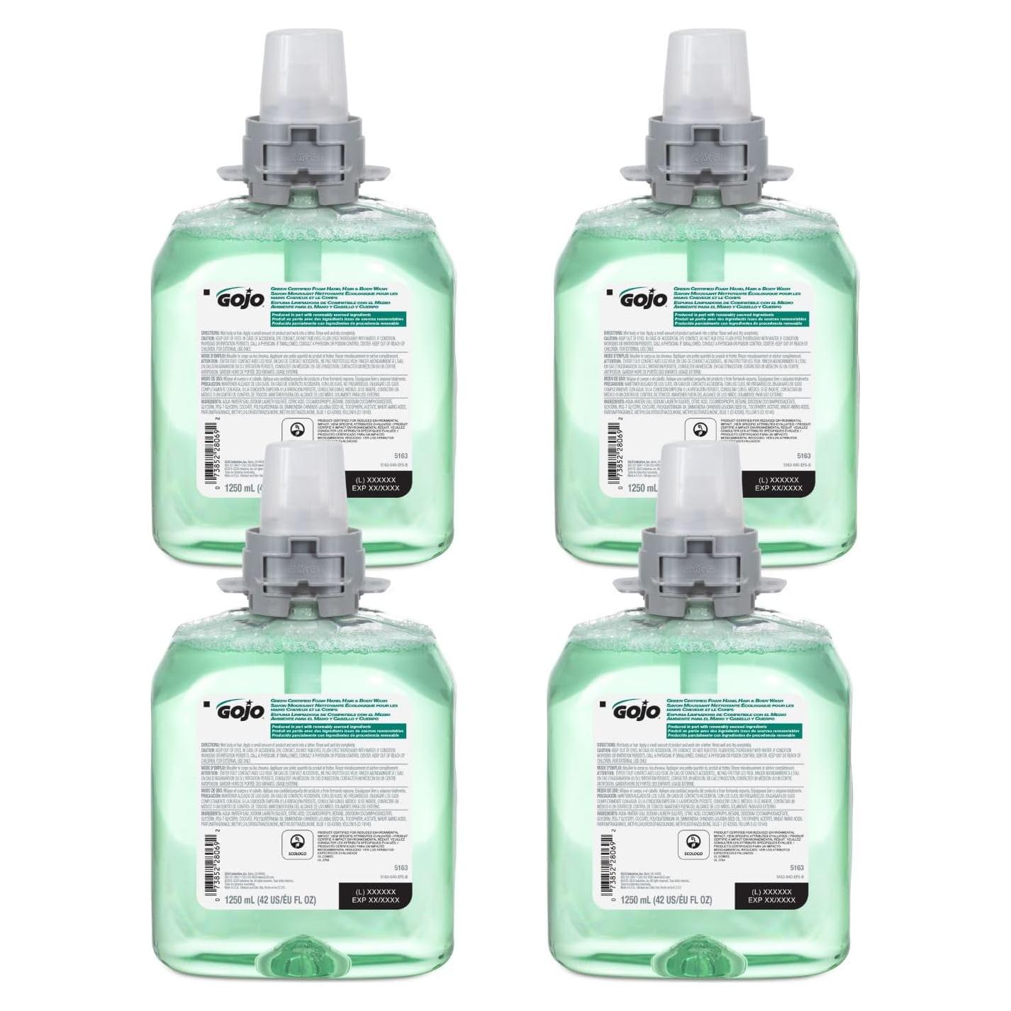 Jabón Espumoso GOJO 1250 mL Melón de Pepino Paquete de 4